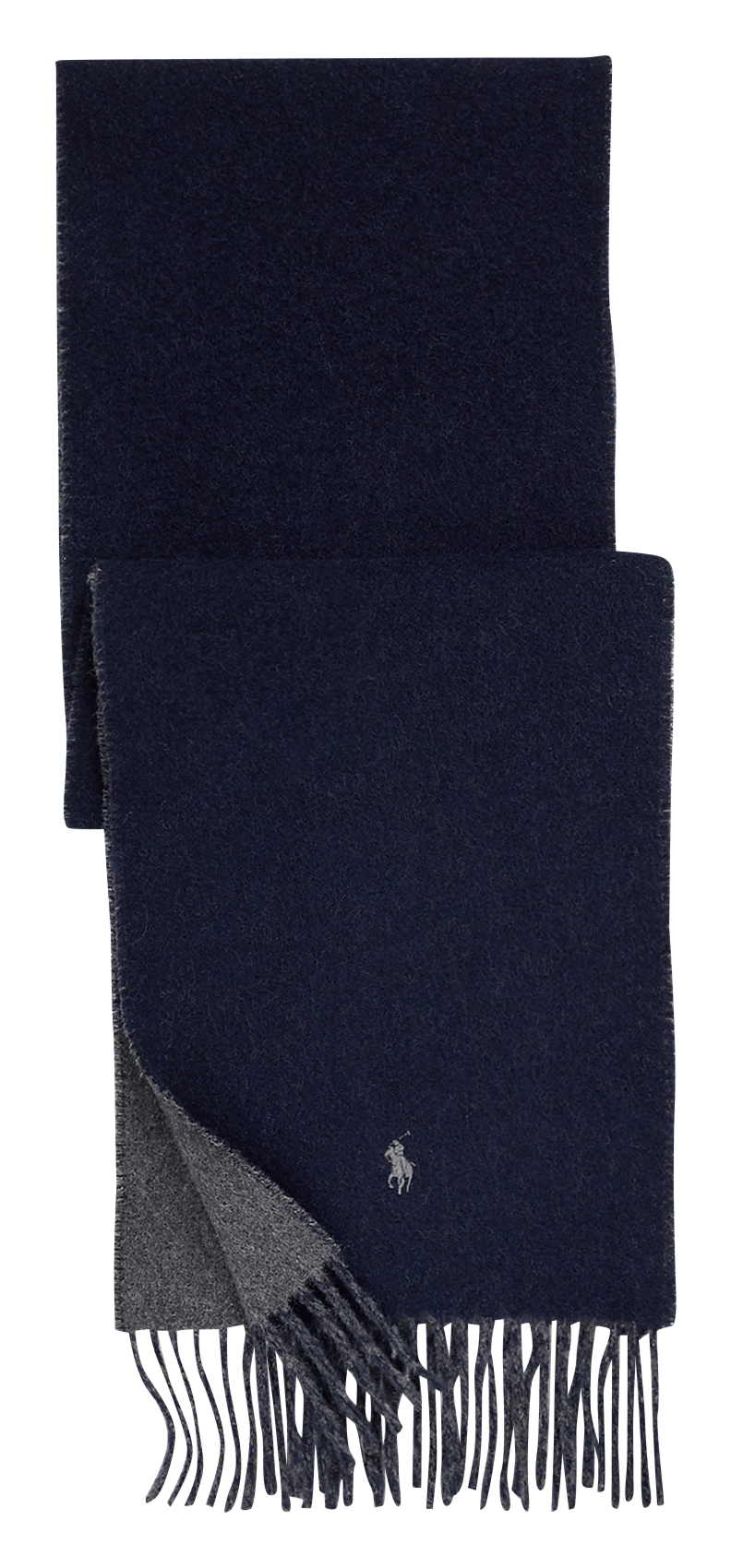 Einfarbiger Schal mit Fransen aus gemischter Wolle POLO RALPH LAUREN Mehrfarbig