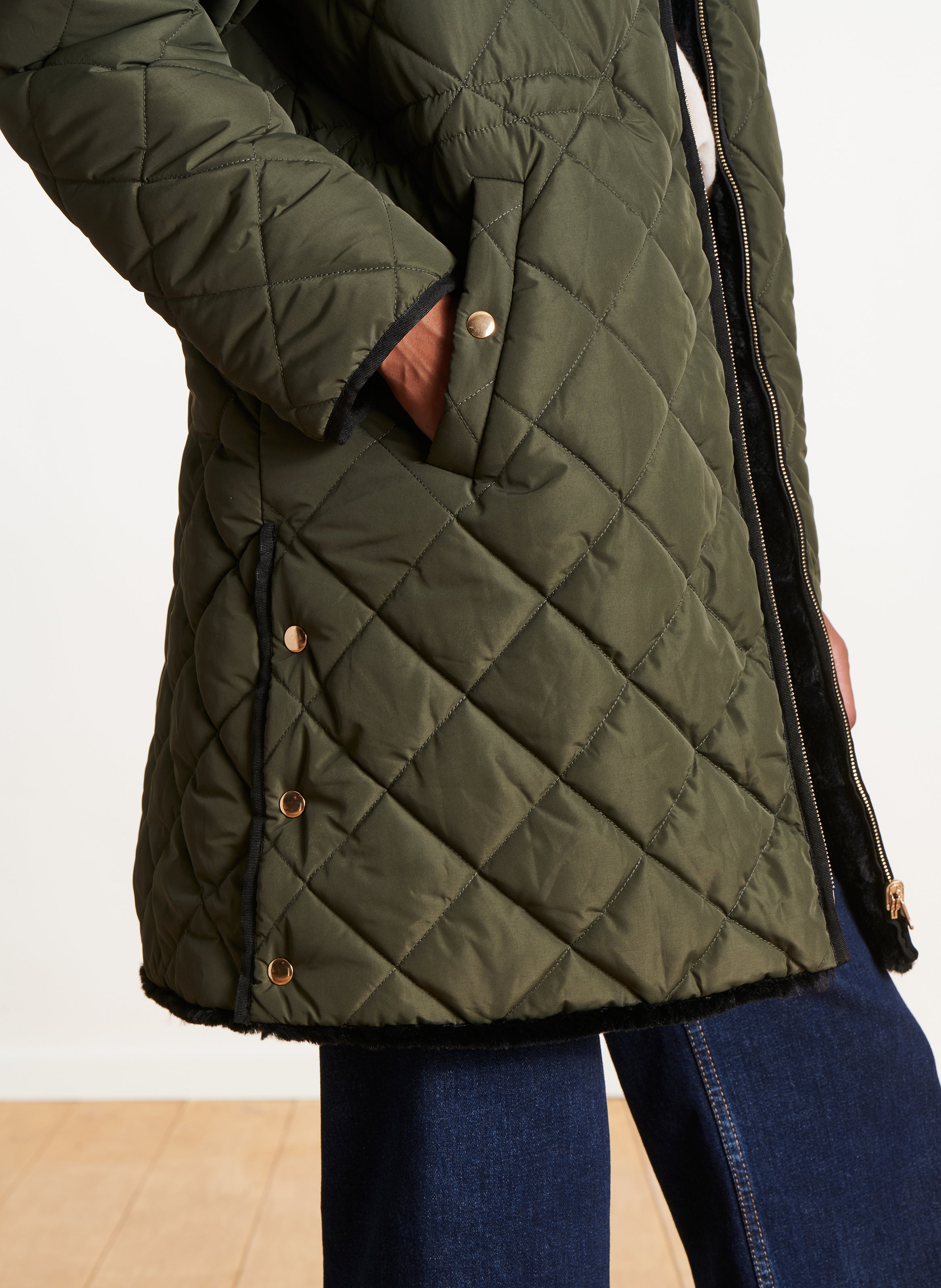 Gewatteerde sweater met capuchon LA FEE MARABOUTEE Groen