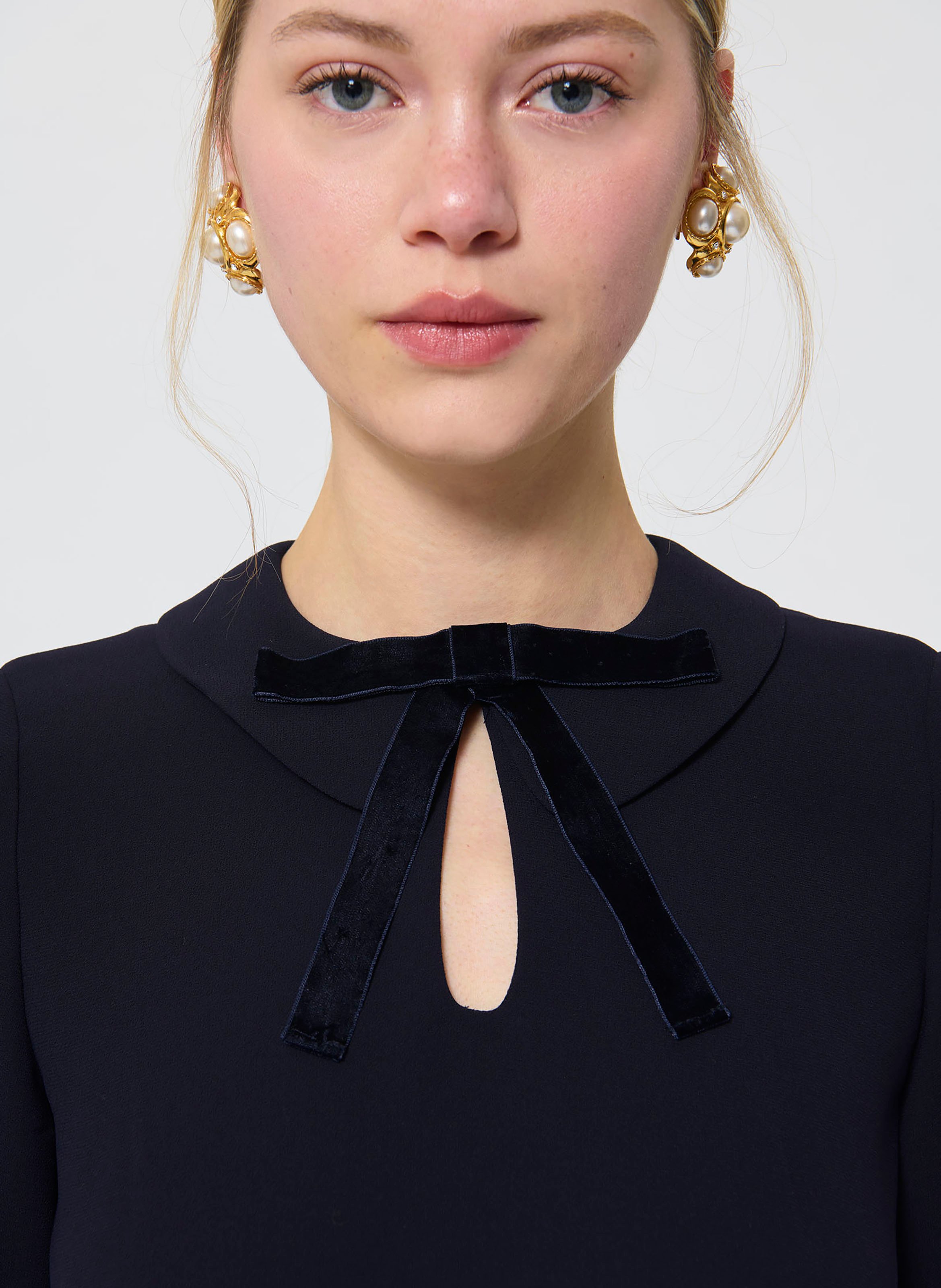 Abito corto scollo tondo TARA JARMON Blu