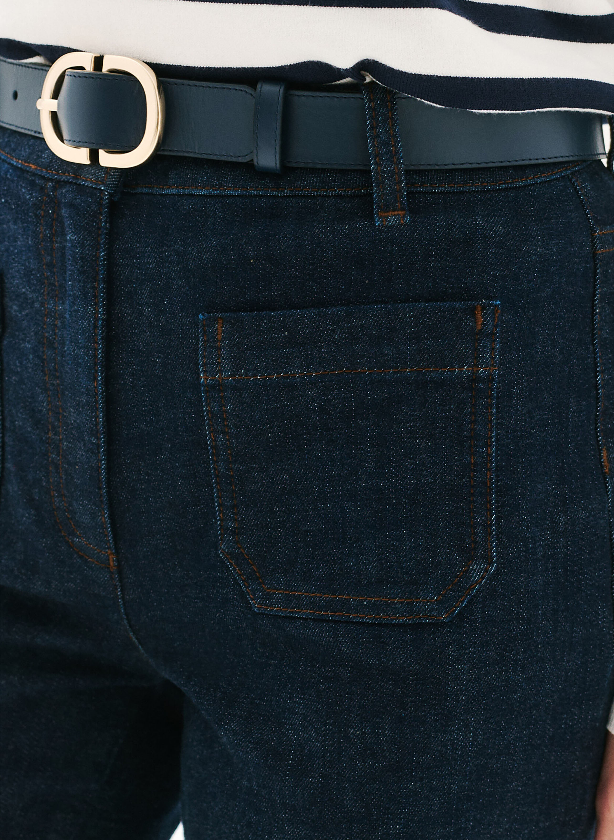 Jean droit en coton mélangé CAROLL Bleu