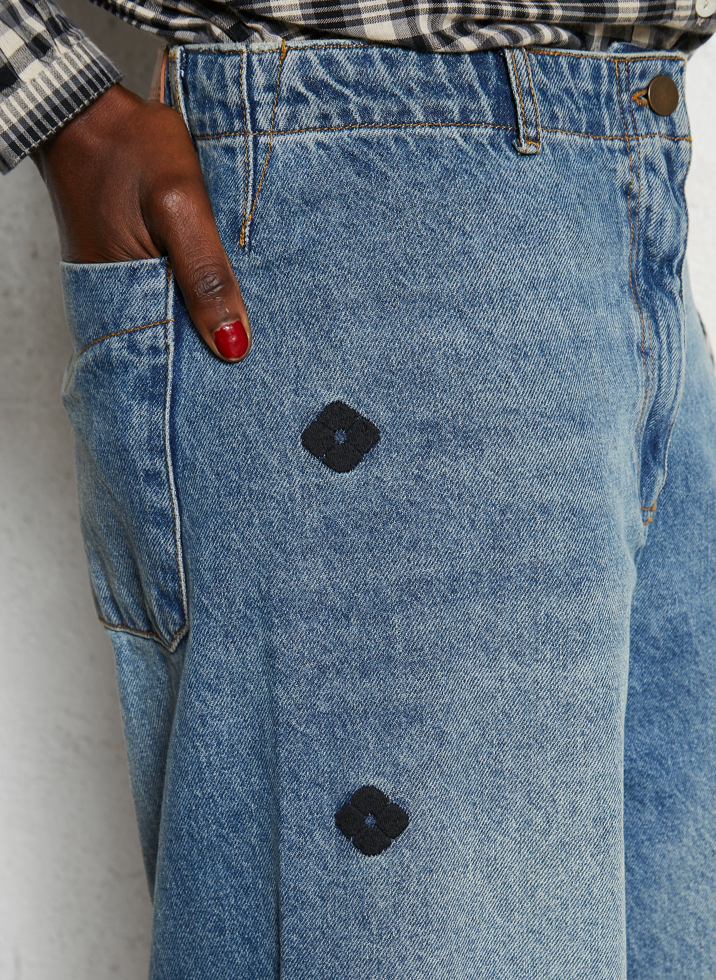 Jean large en coton TINSELS Bleu