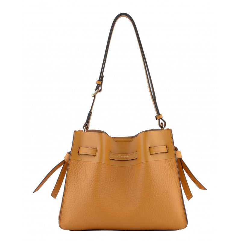 Shoulder bag - cowhide leather POURCHET Red