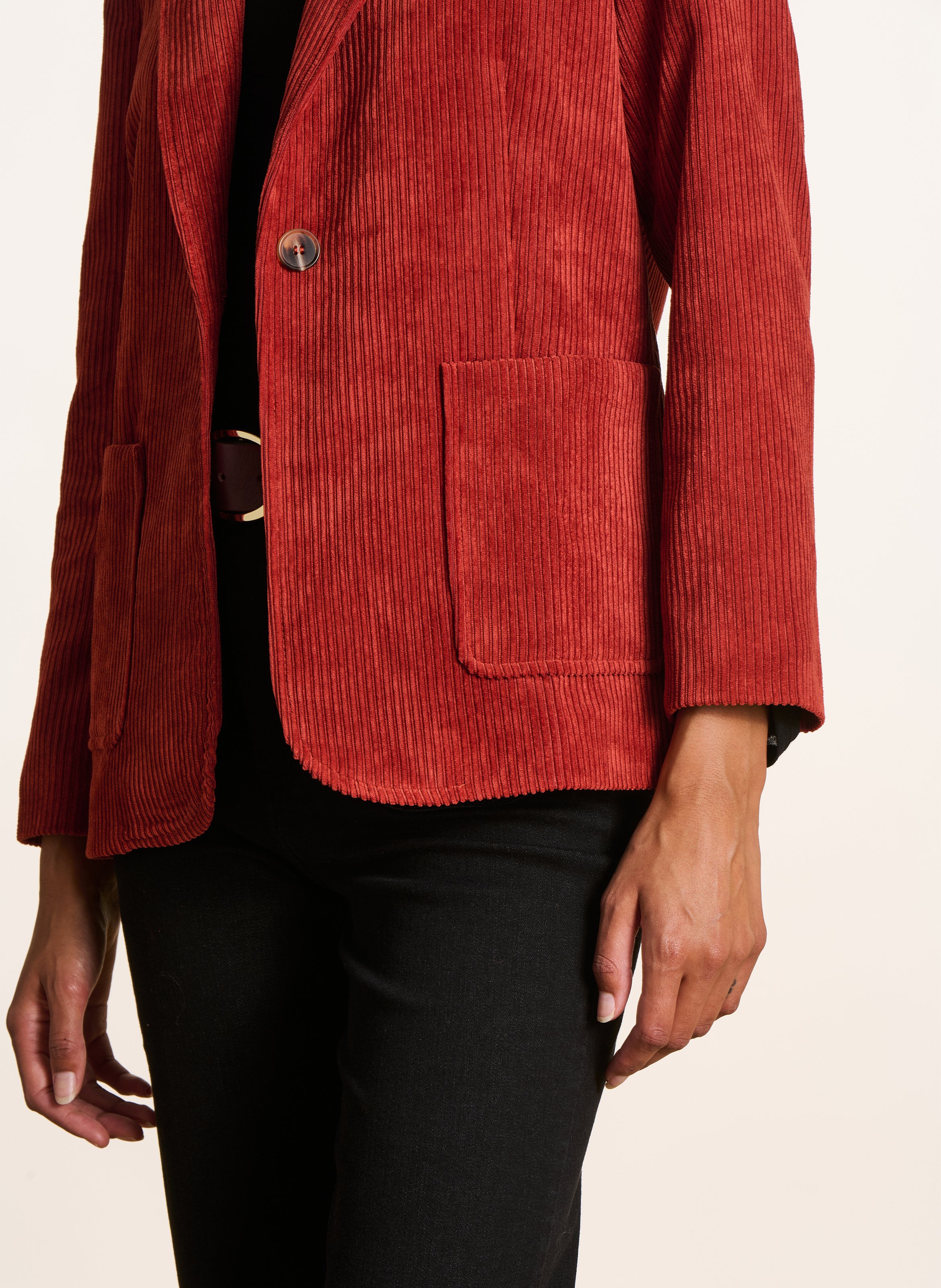 Corduroy suit jacket LA FEE MARABOUTEE Red