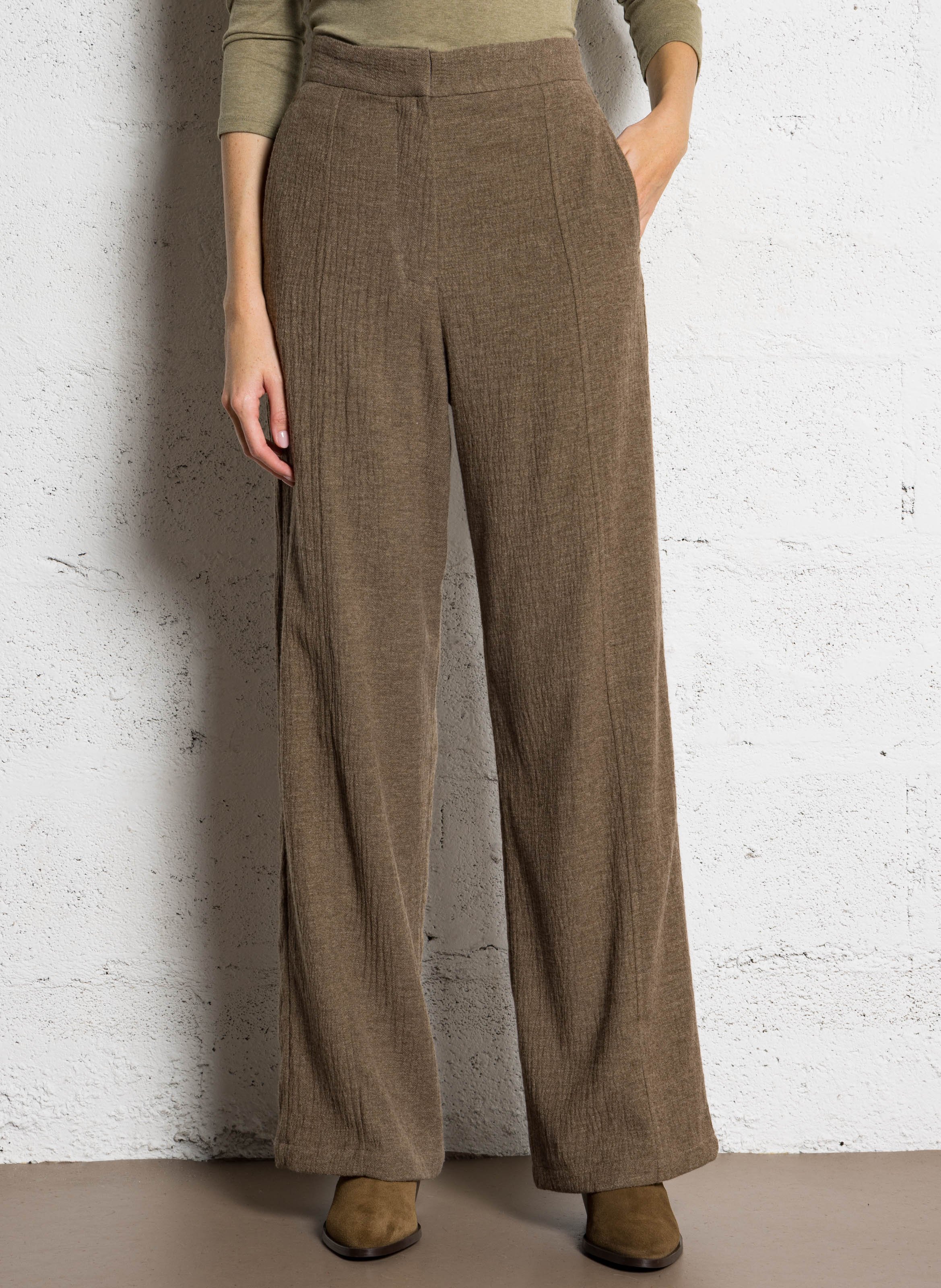 Pantalon large stretch MASSCOB Marron