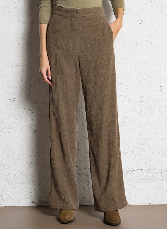 Pantalon large stretch | Marron by MASSCOB Pantalon large stretch Marron