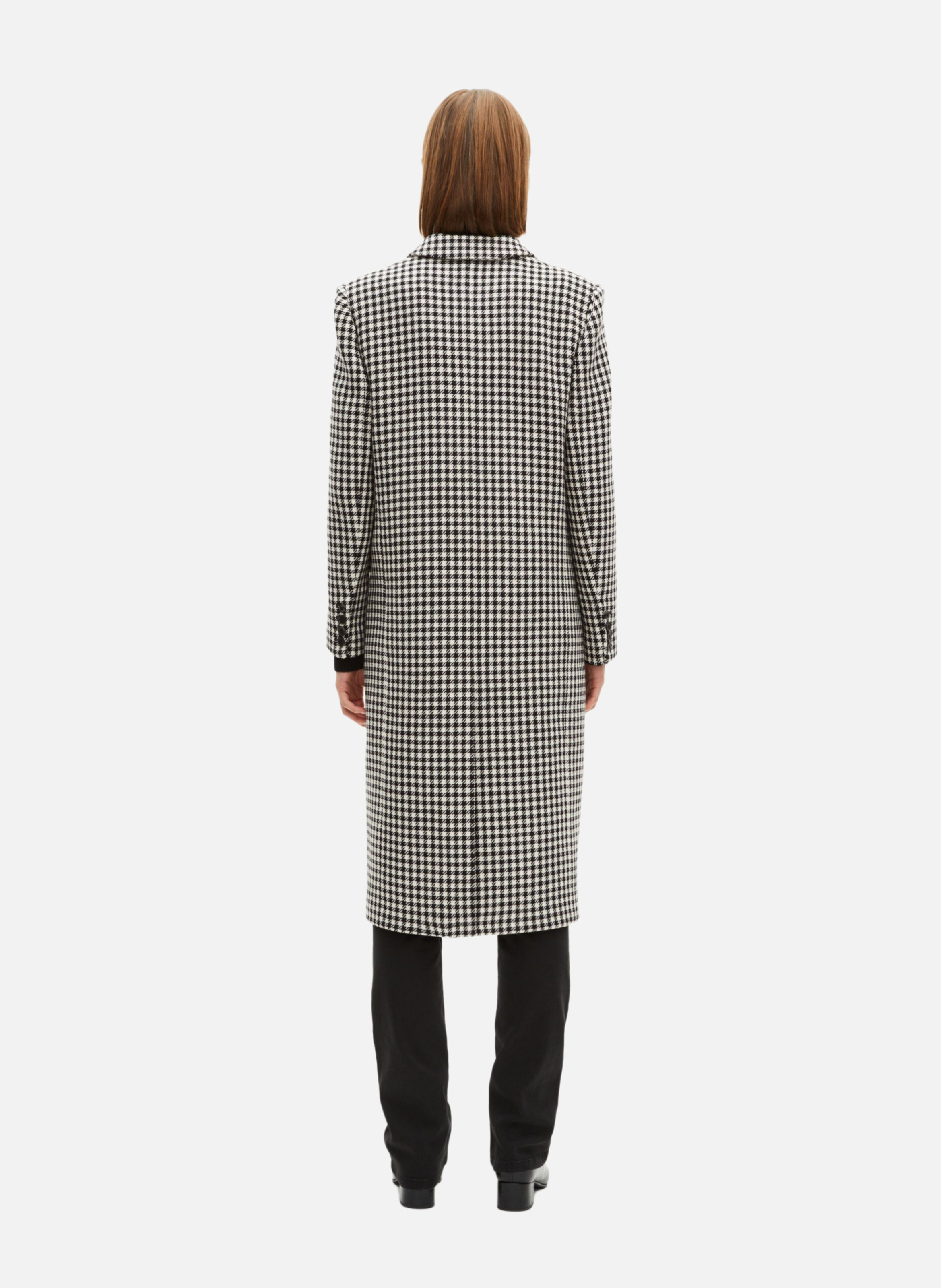 Long houndstooth coat THE KOOPLES Black