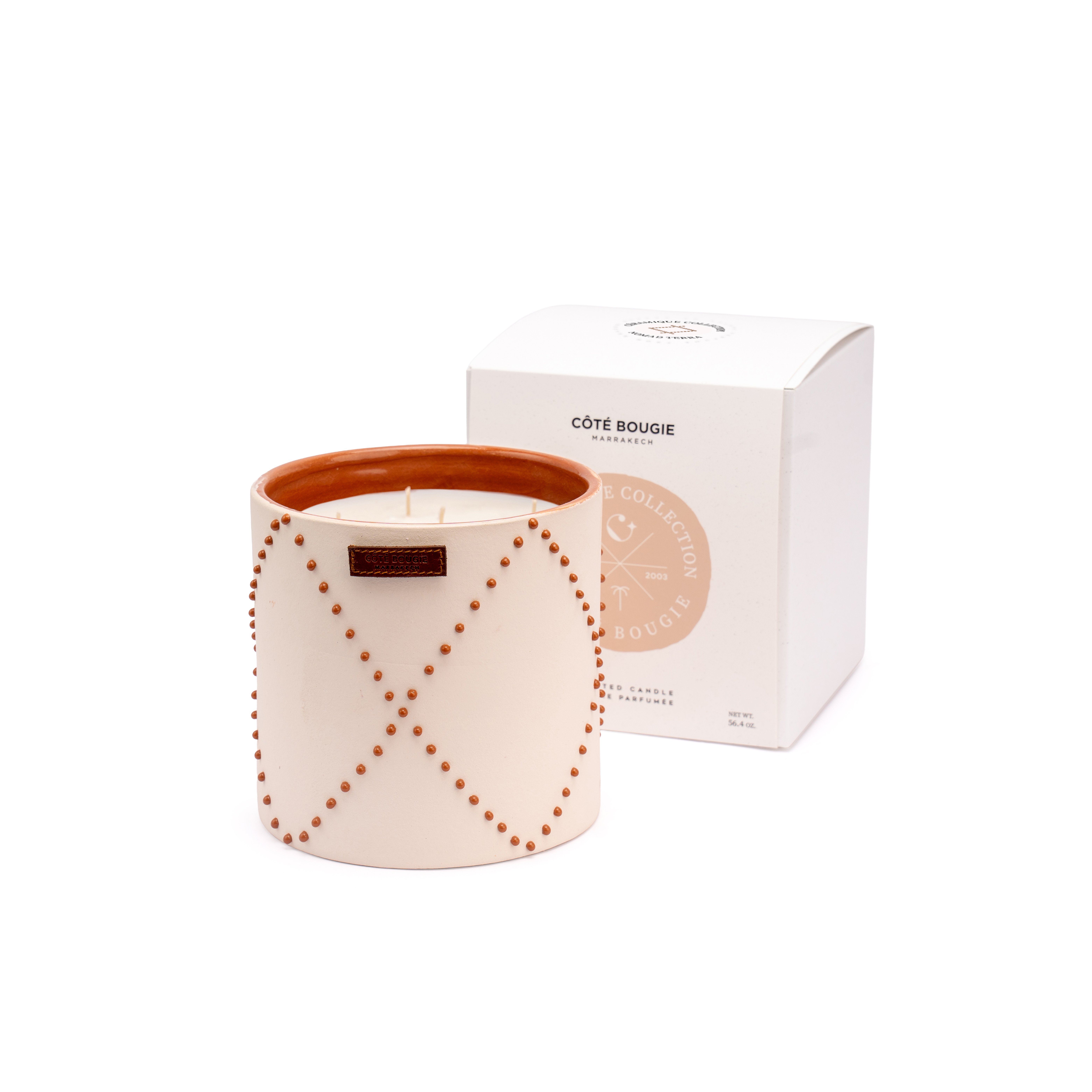 Ceramic Nomad Candle COTE BOUGIE White
