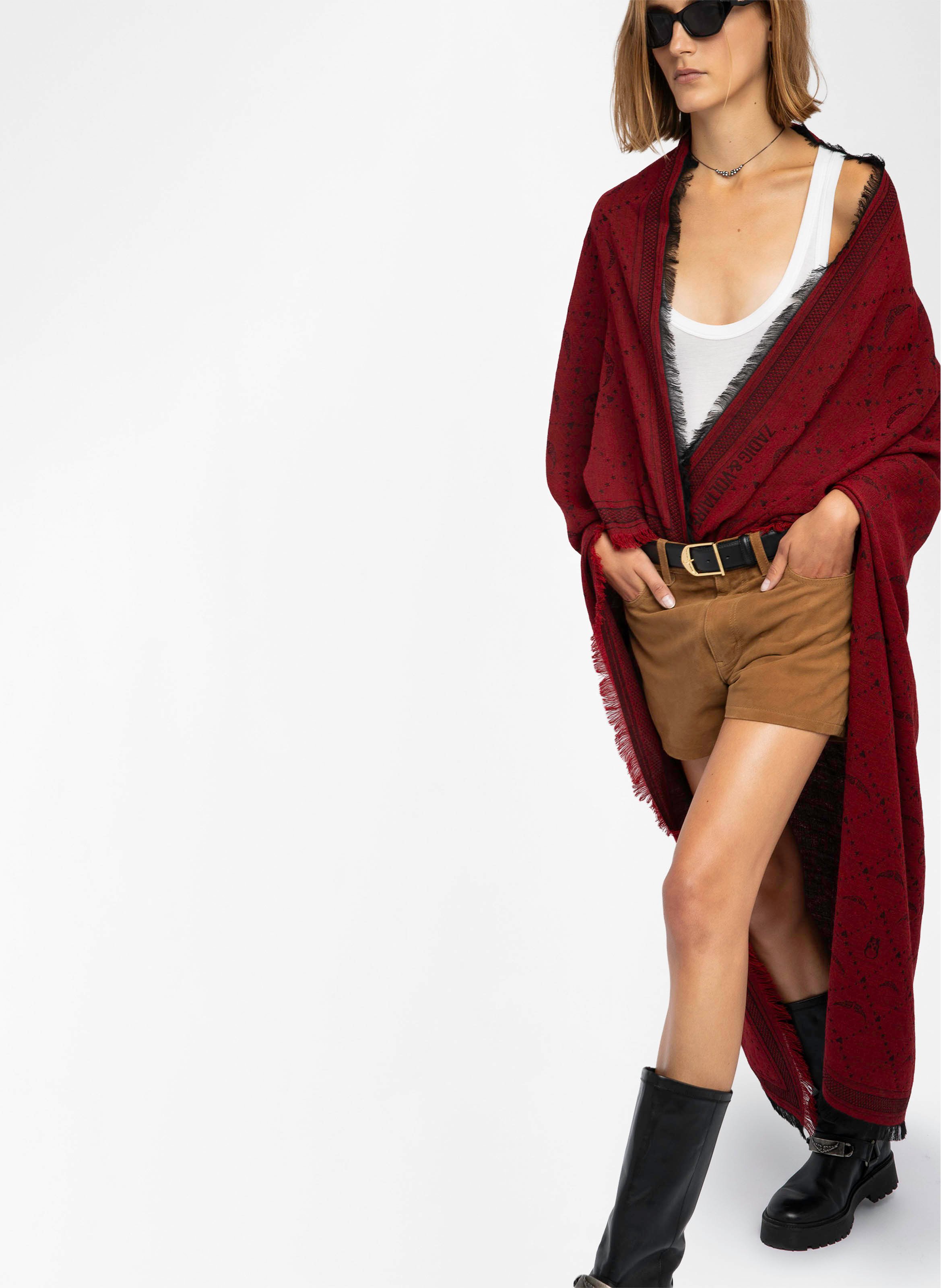 Jacquard Monogramm Schal ZADIG&VOLTAIRE