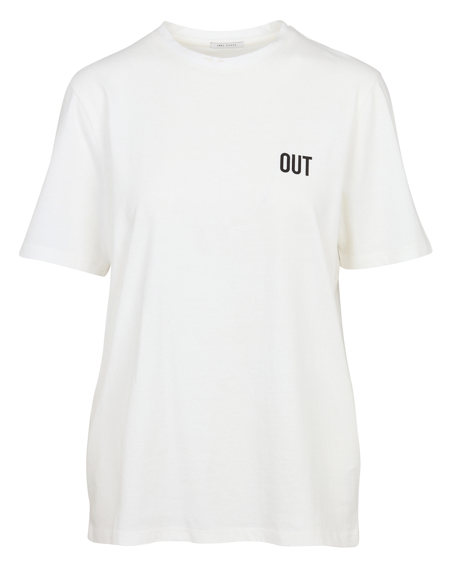 Oversized round-neck cotton T-shirt IKKS White