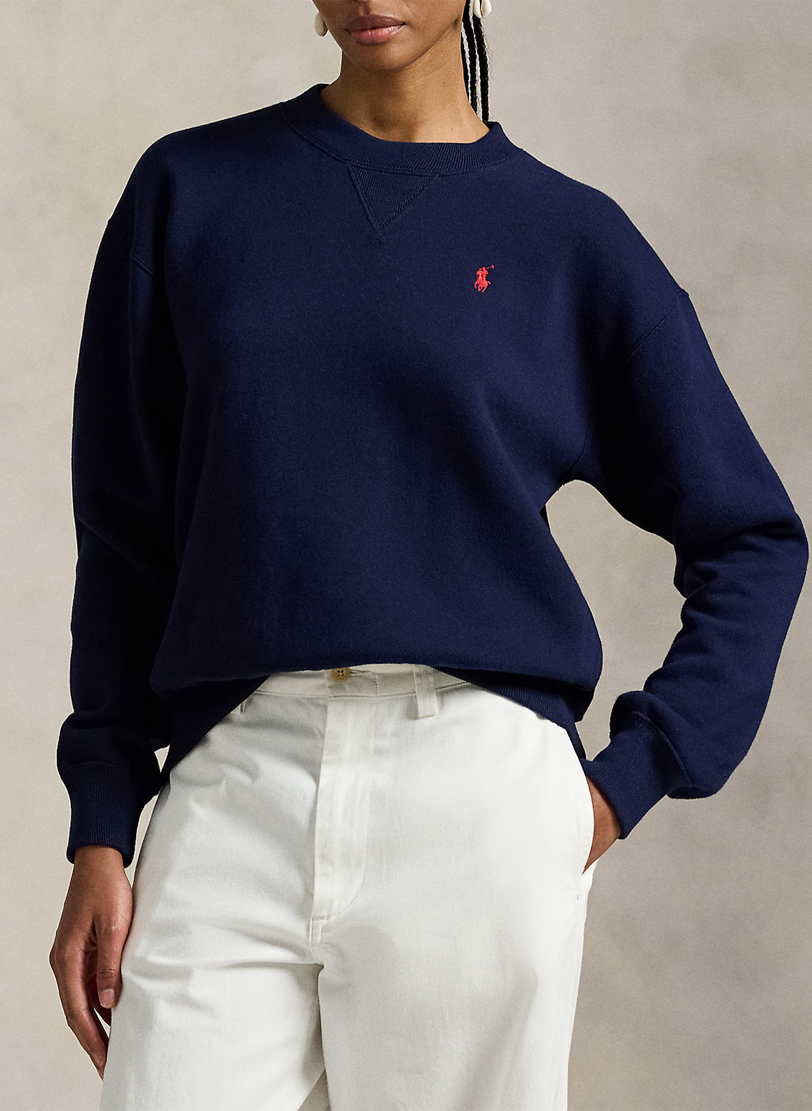 Sweat col rond en coton mélangé POLO RALPH LAUREN