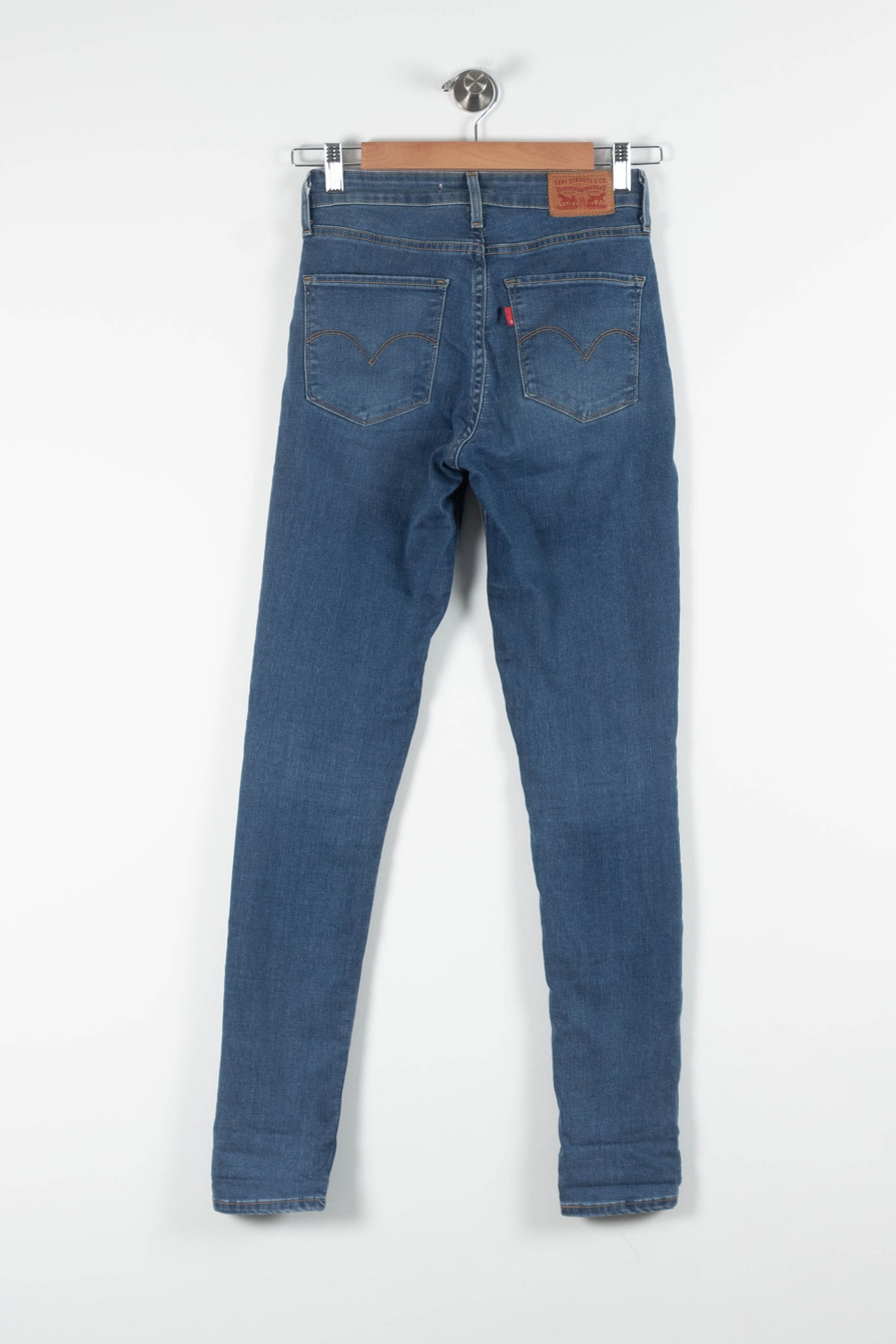 Cropped slim jeans with studs LEVI'S - Seconde main Blue