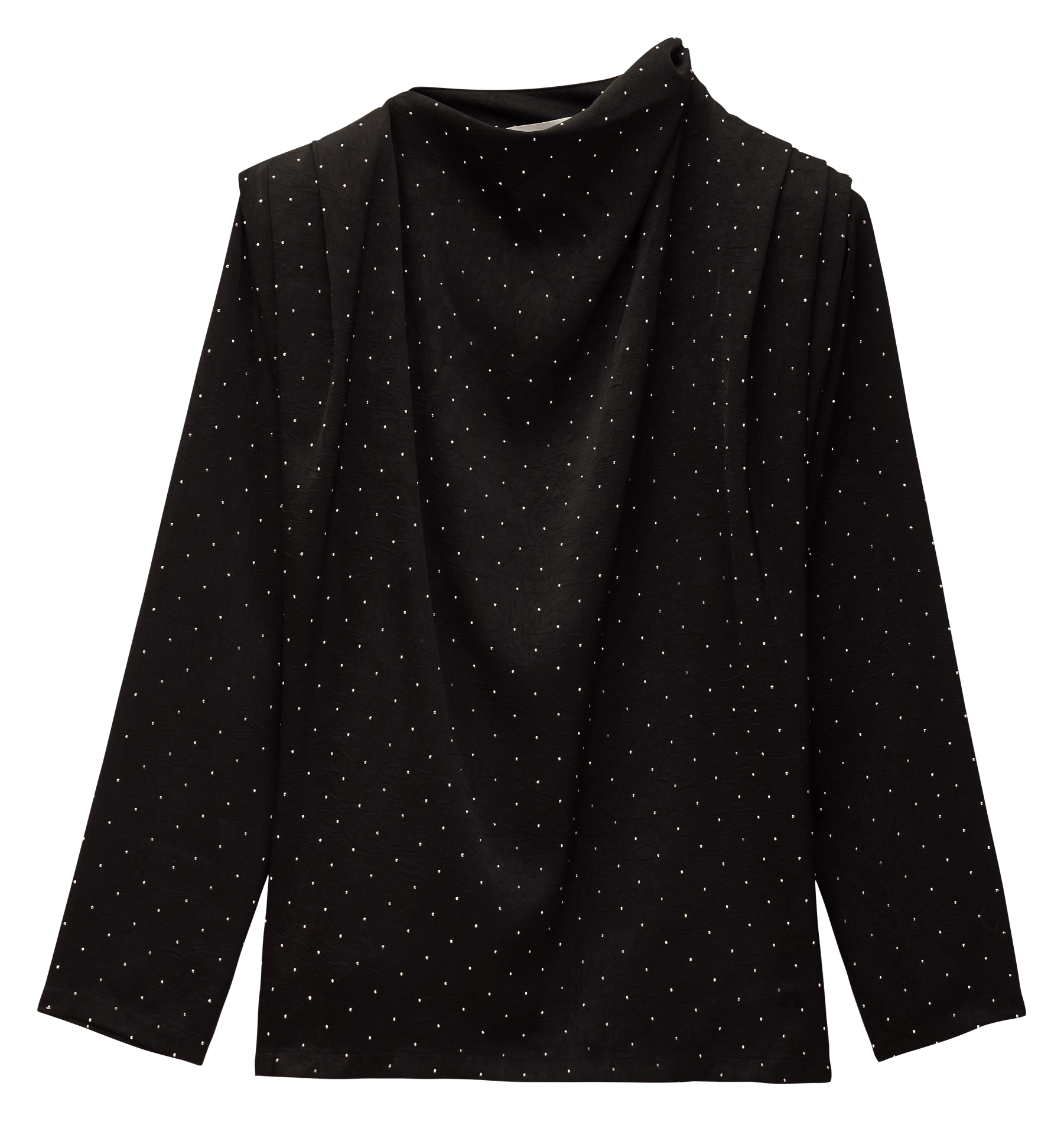 Top met hoge kraag en studs BA&SH Zwart