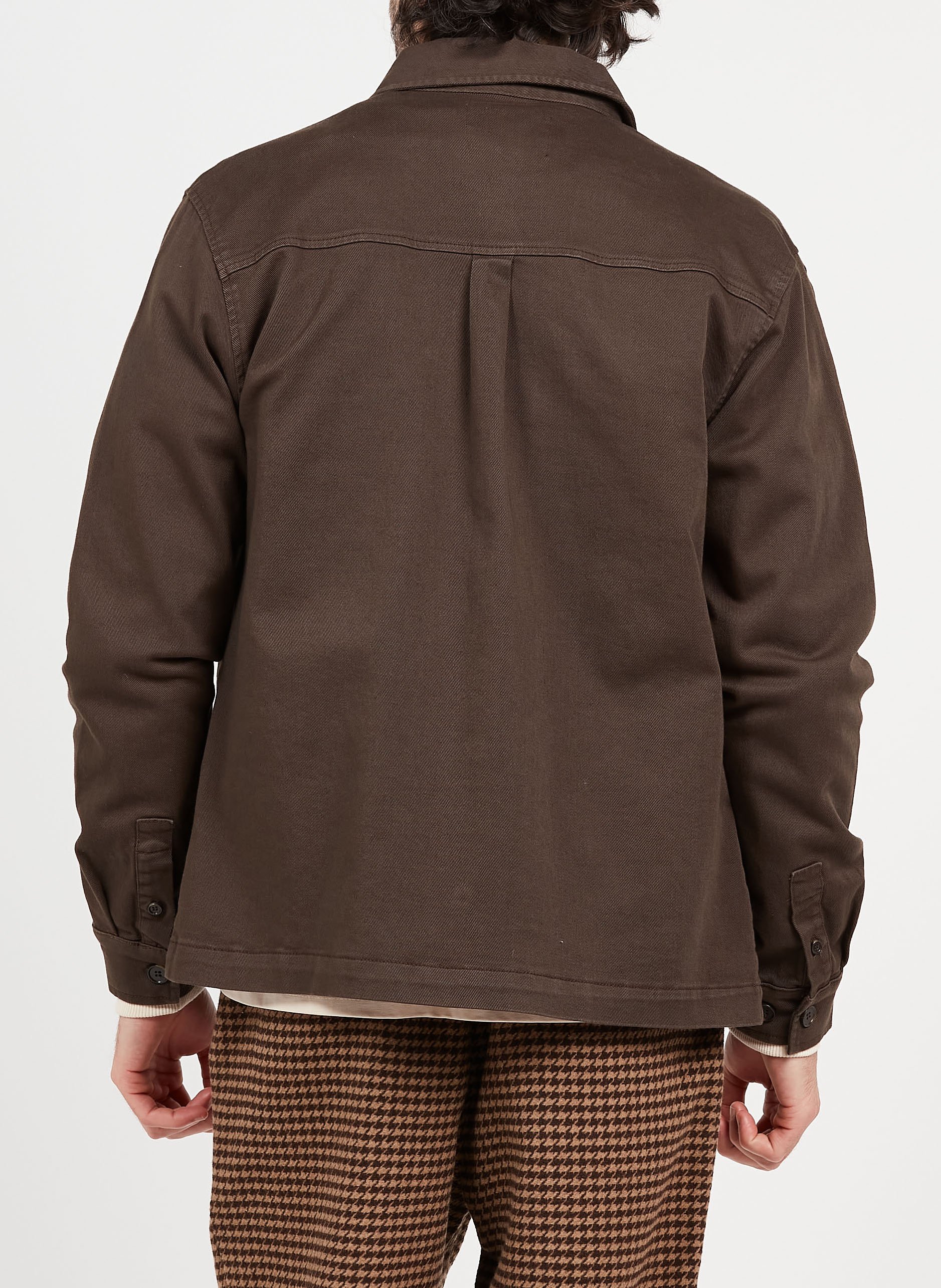 Veste col classique en coton mélangé  LES DEUX Marron