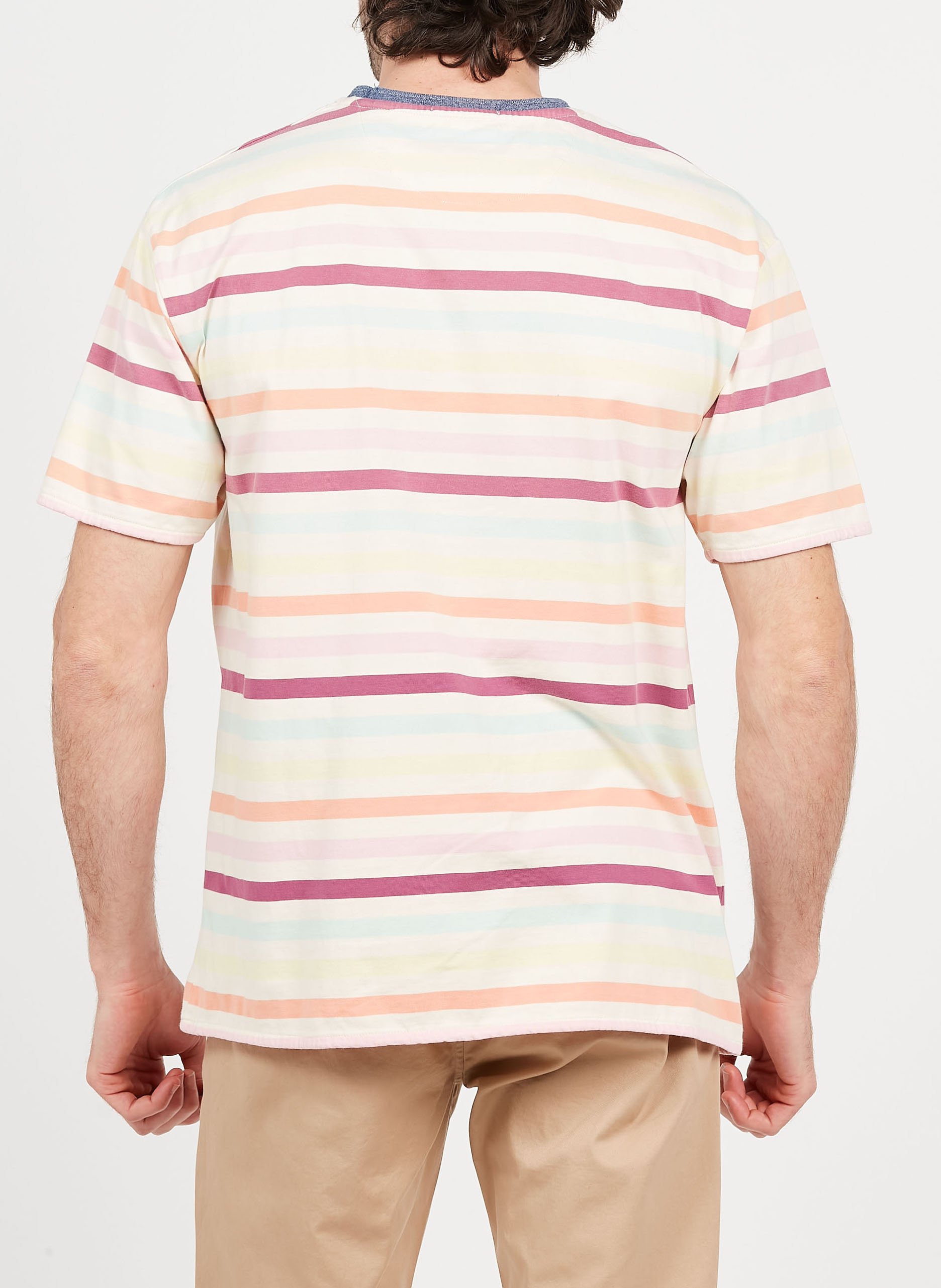 Regular-fit, gestreept katoenen T-shirt met ronde hals SCOTCH AND SODA Veelkleurig