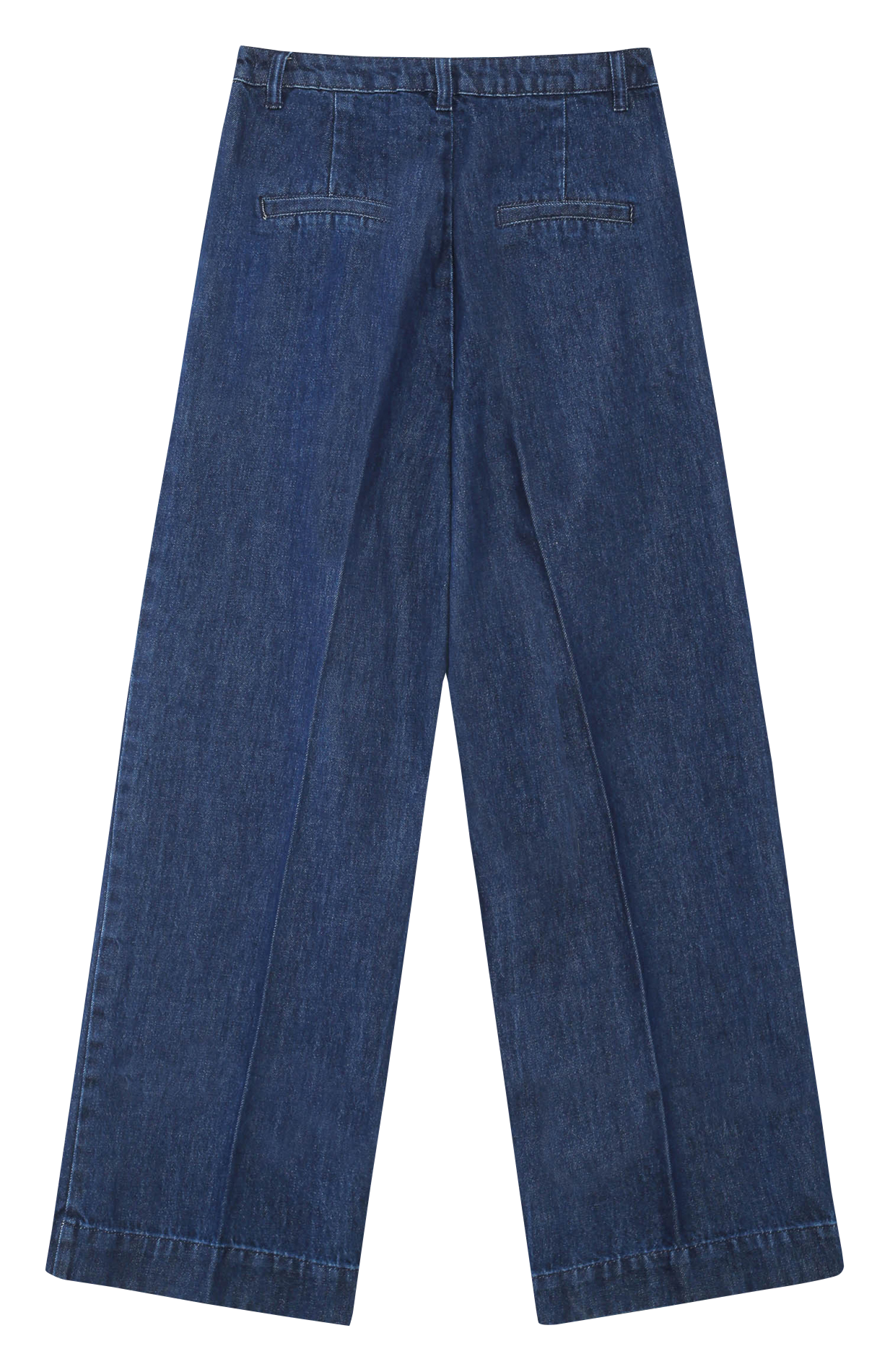 Wide high-waisted denim trousers GRACE ET MILA Blue
