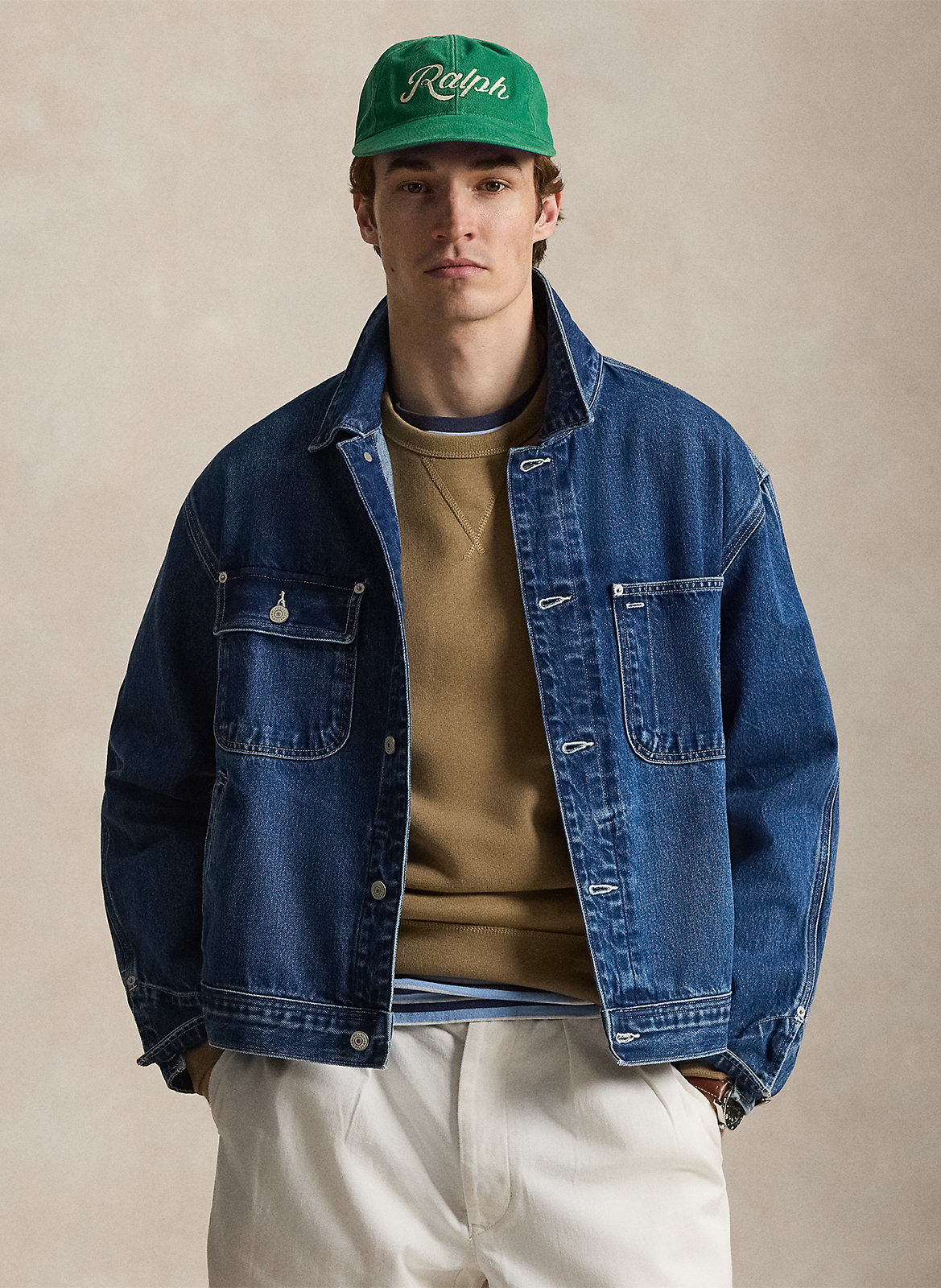 Straight sweatshirt with embroidered logo POLO RALPH LAUREN Brown