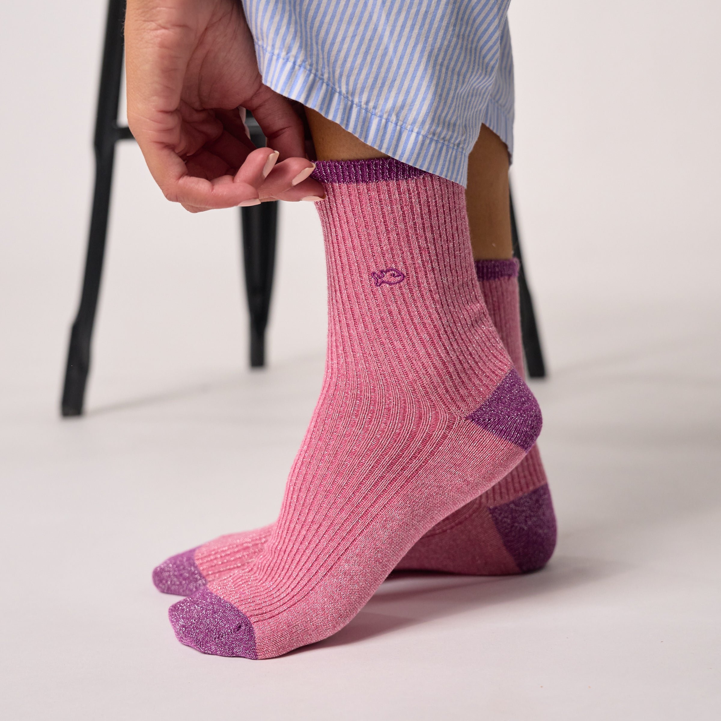 Combed Cotton Vintage Socks BILLYBELT Pink
