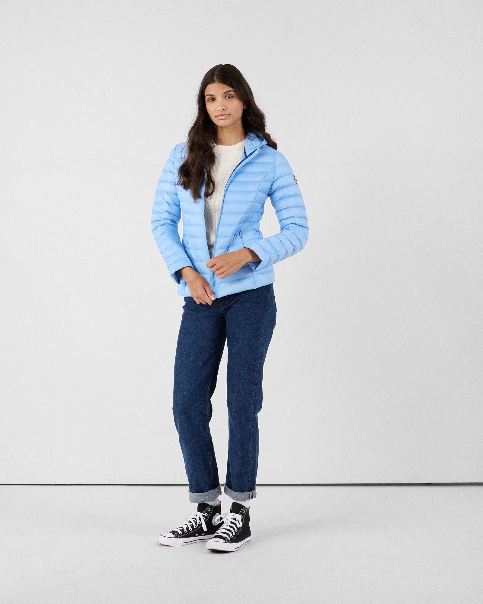 Lightweight hooded puffer jacket Cloe JOTT Blue