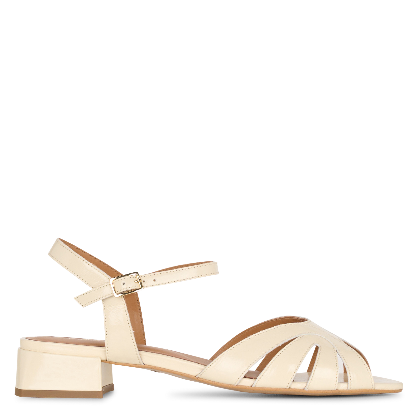 Strappy flat leather sandals MELLOW YELLOW