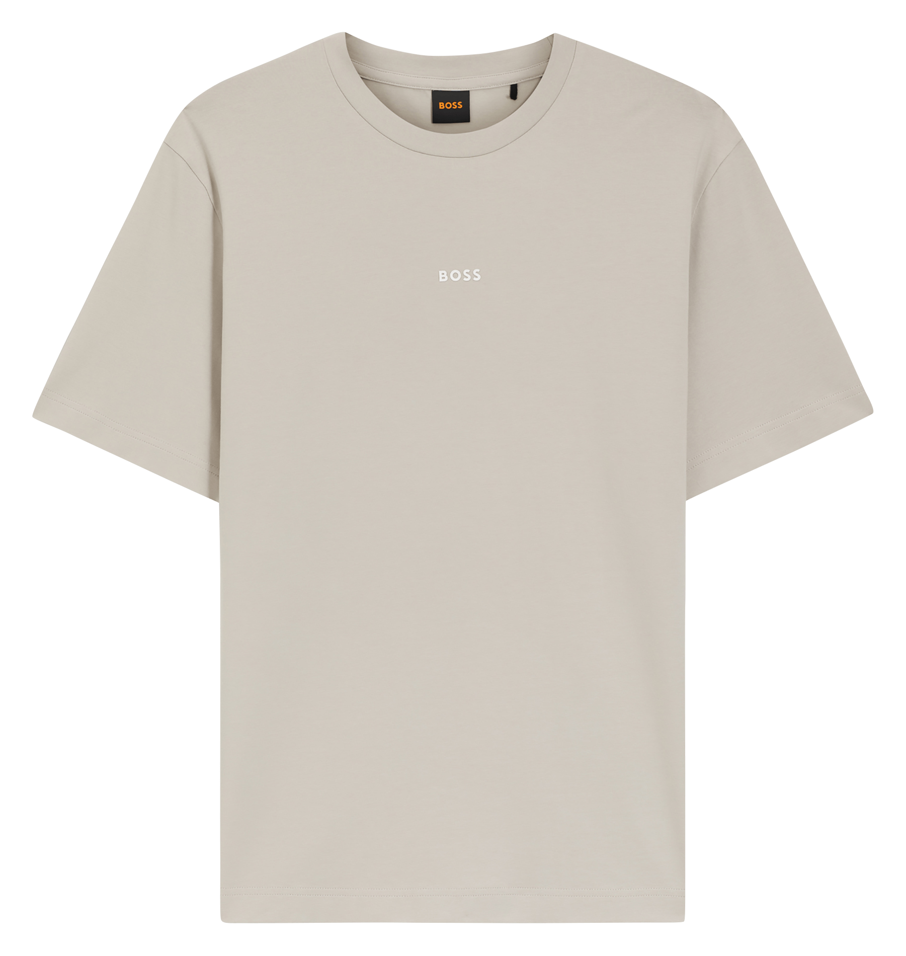 Tee-shirt col rond en coton mélangé  BOSS Argent