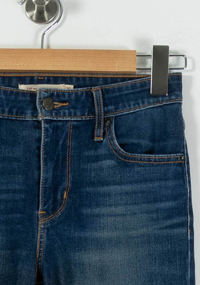 Cropped slim jeans with studs LEVI'S - Seconde main Blue