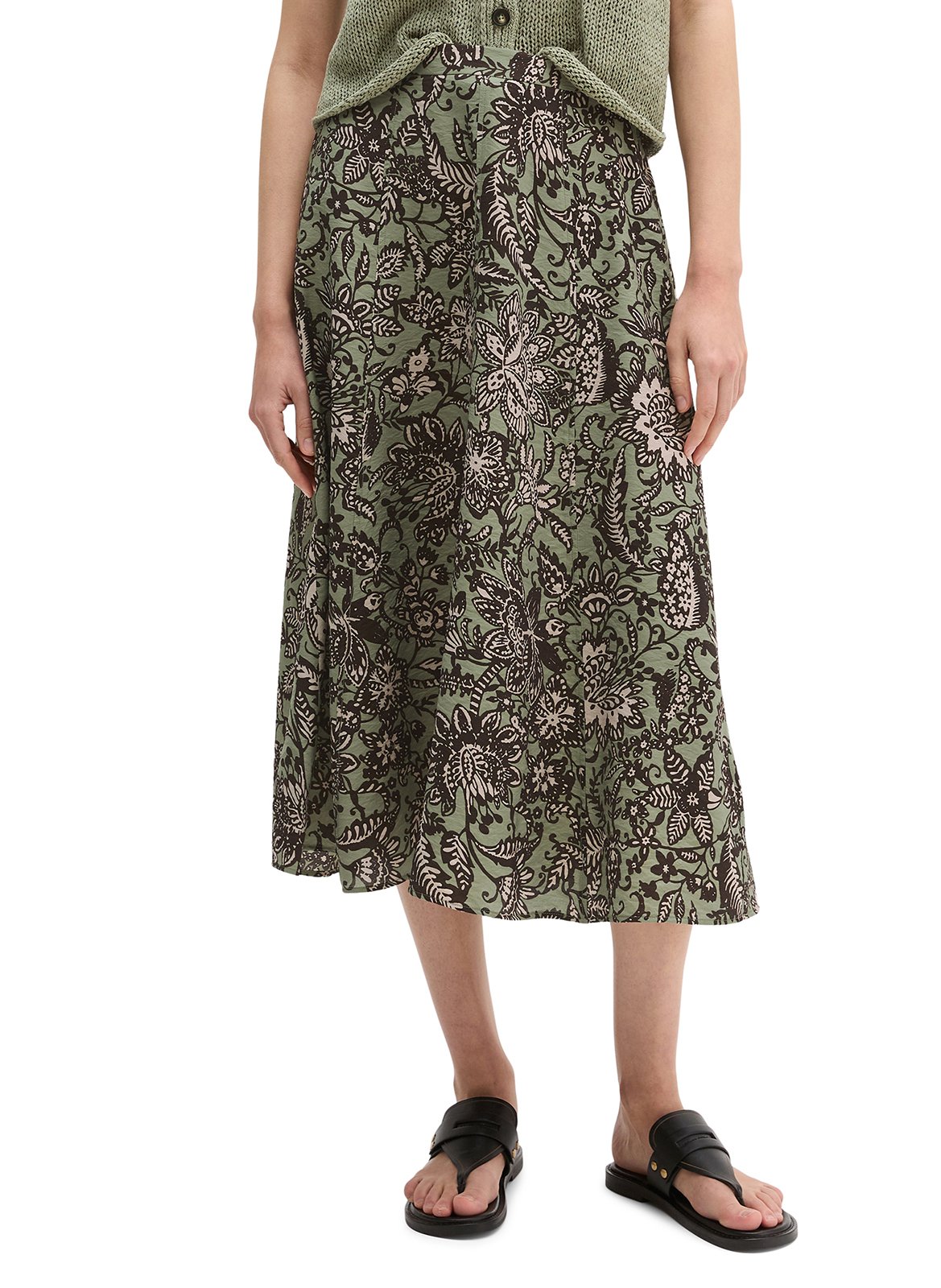 Halflange, gerende rok met motiefje MARC O'POLO Veelkleurig