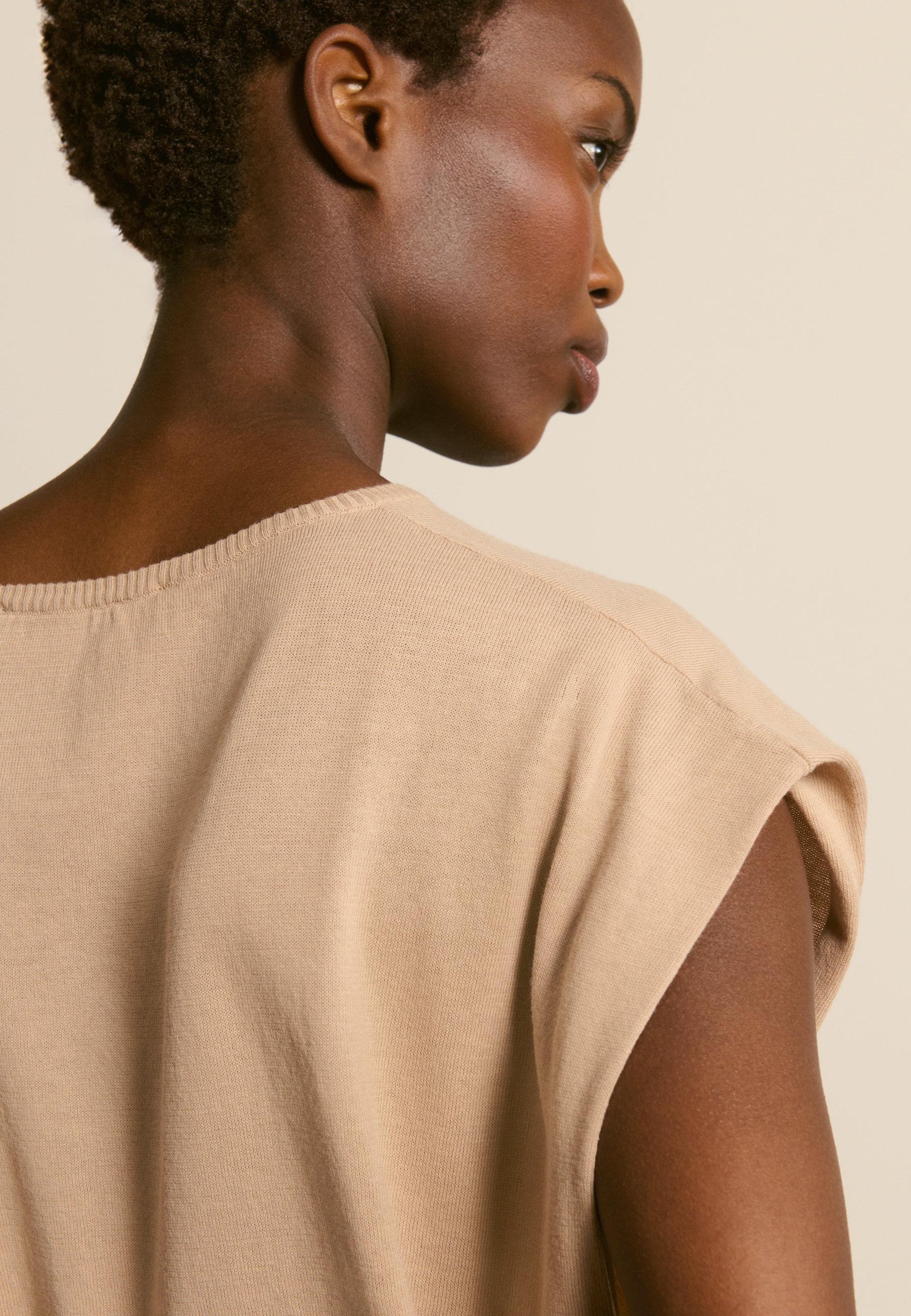 T-shirt en coton biologique MAISON MONTAGUT Marron