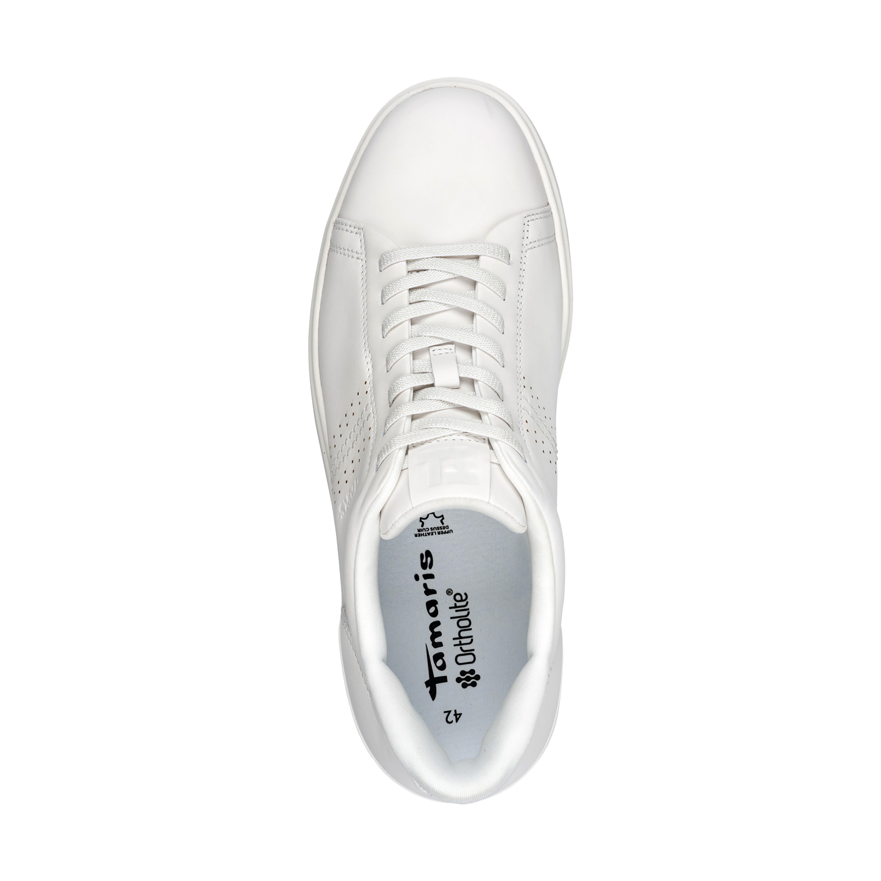 Leather trainers TAMARIS White