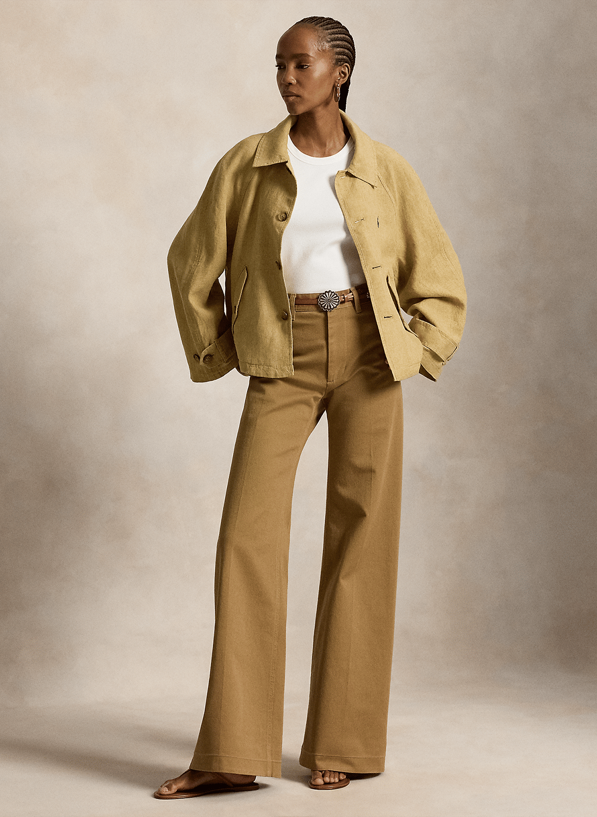 Veste en lin col classique POLO RALPH LAUREN Beige