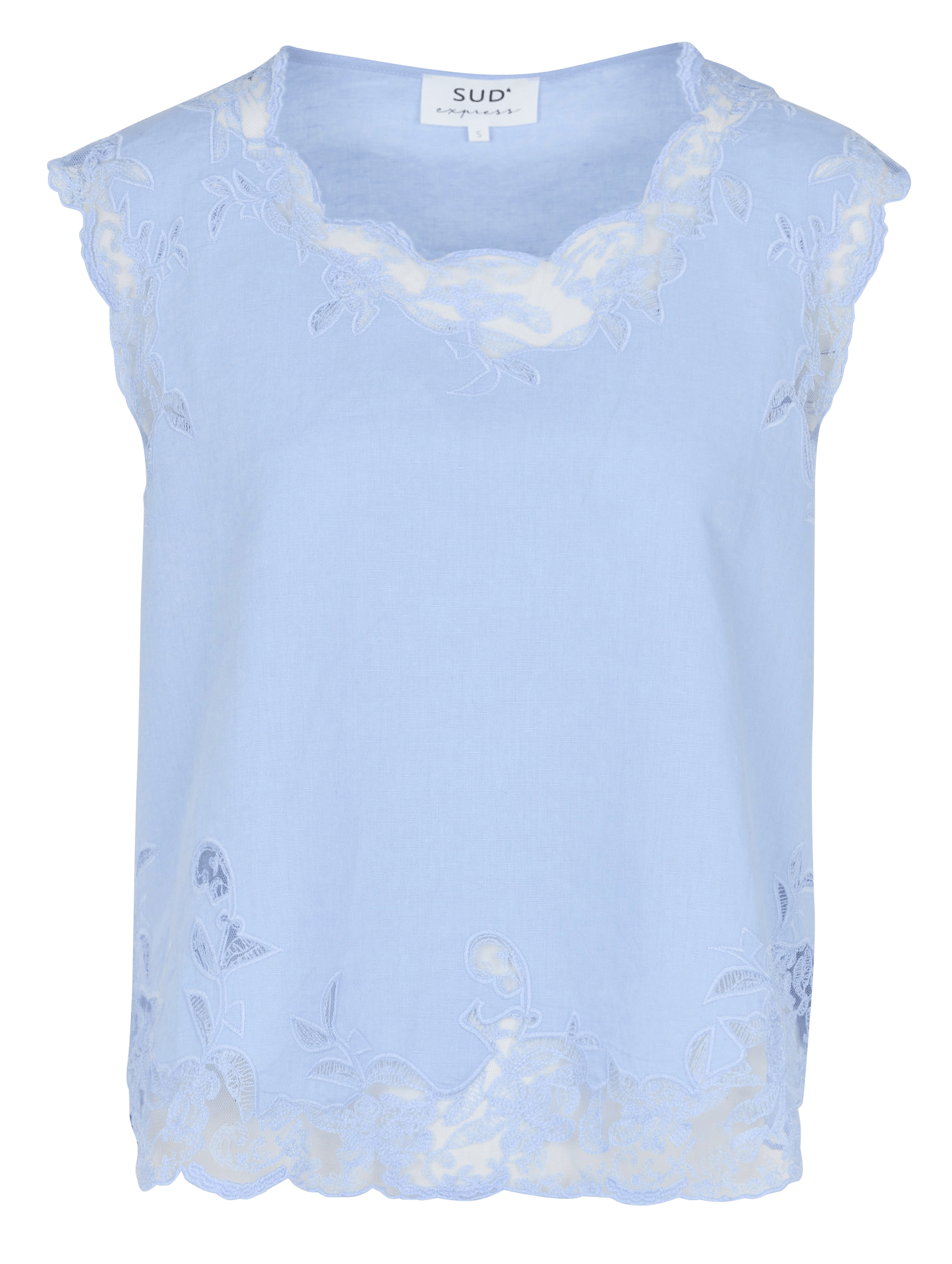 Top met ronde hals - linnenblend SUD EXPRESS