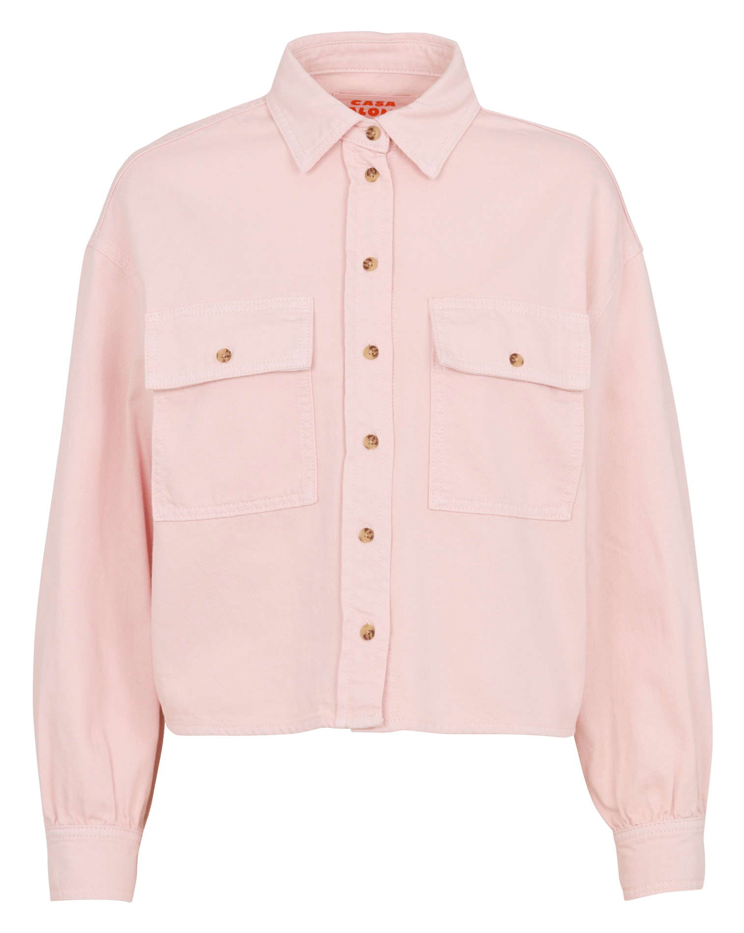 Straight cotton jacket with classic collar MAISON 123 Pink