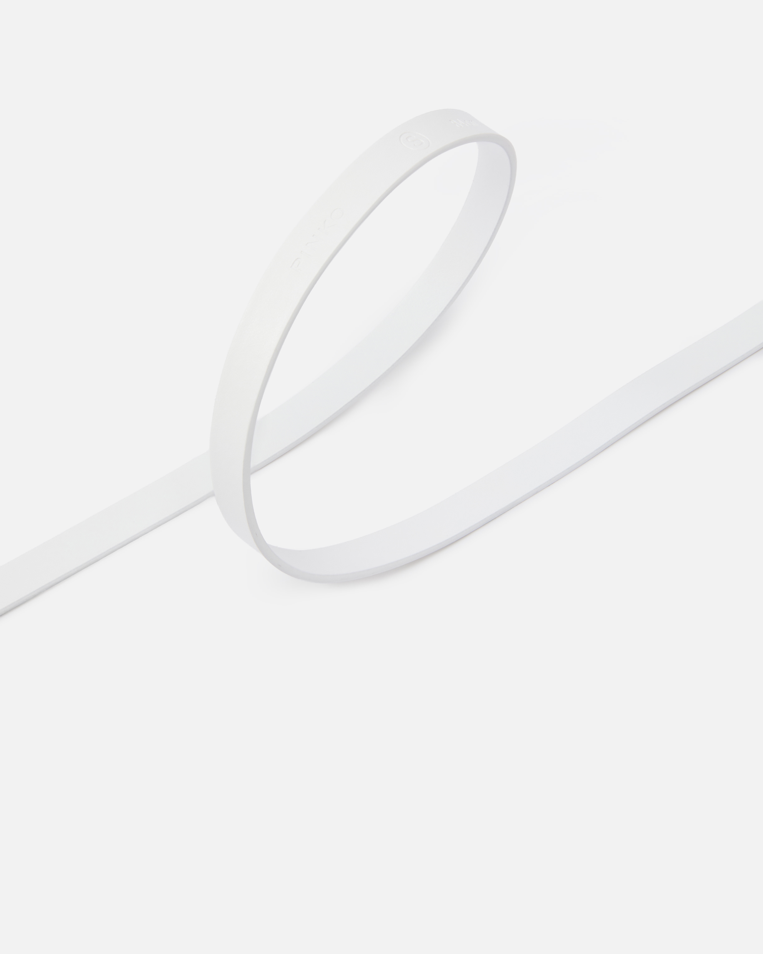 Ceinture avec logo pinko 1,2 cm Blanc
