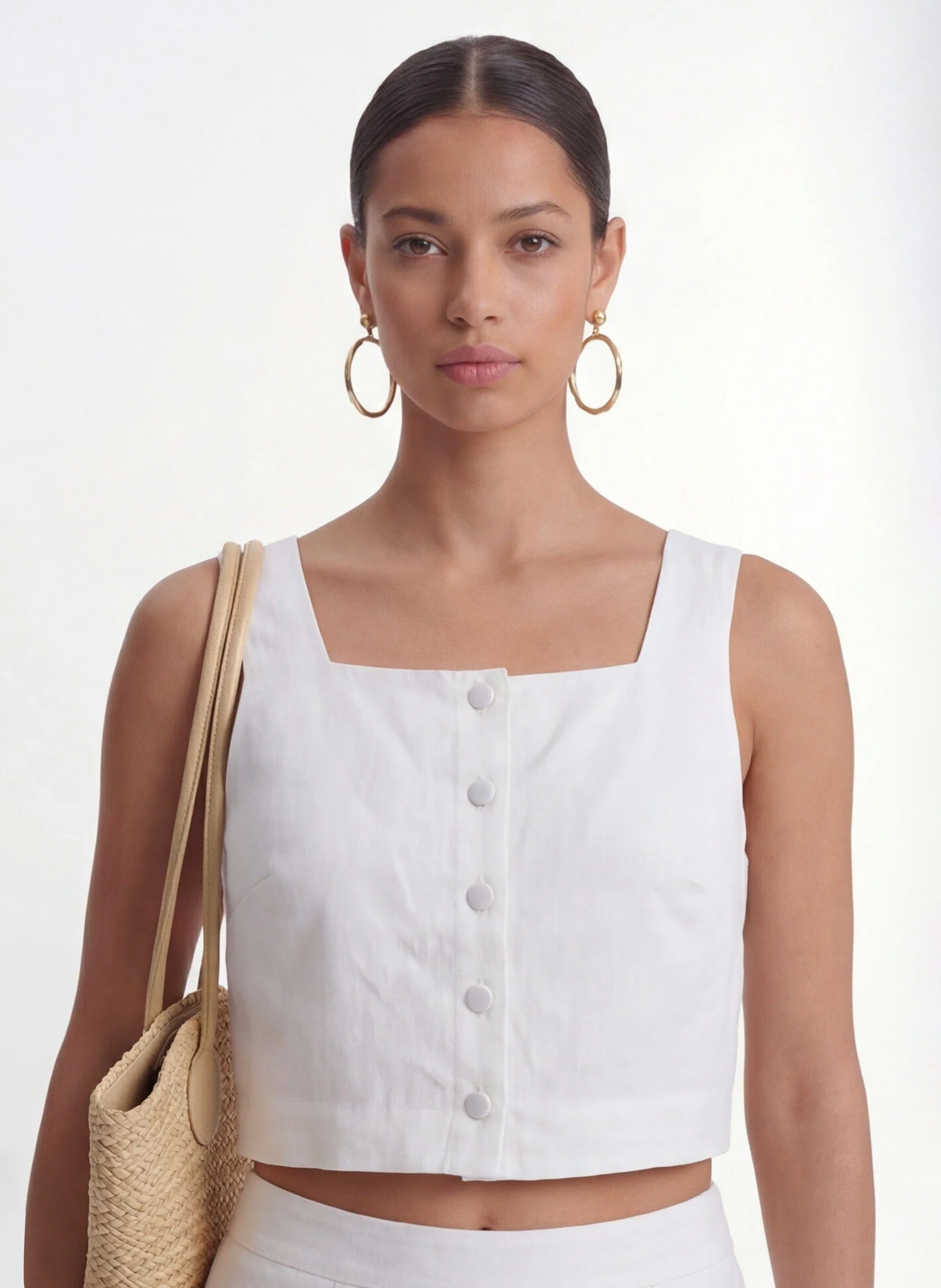 Linnen cropped top KOOKAI