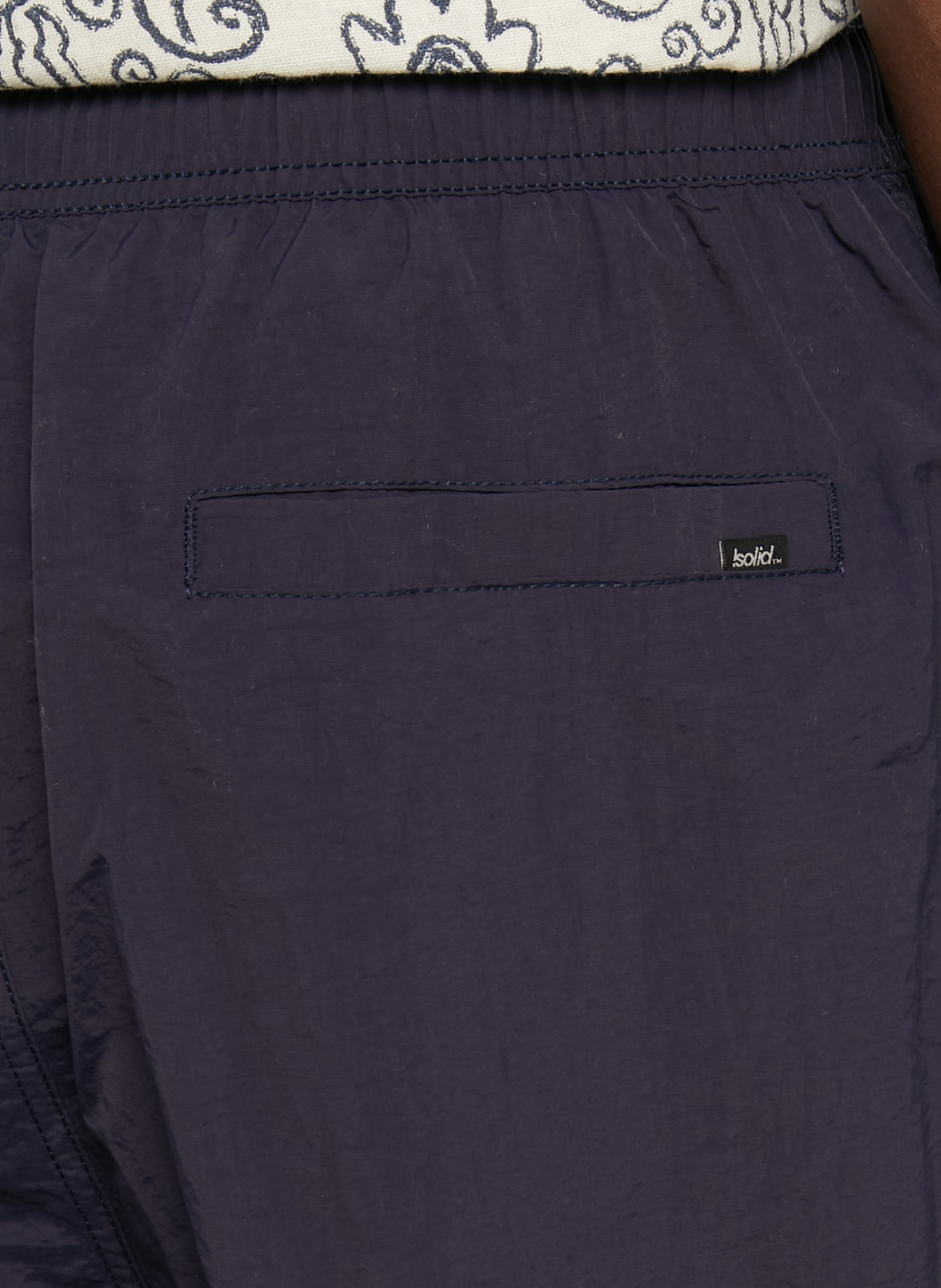 Short de bain large SOLID Bleu