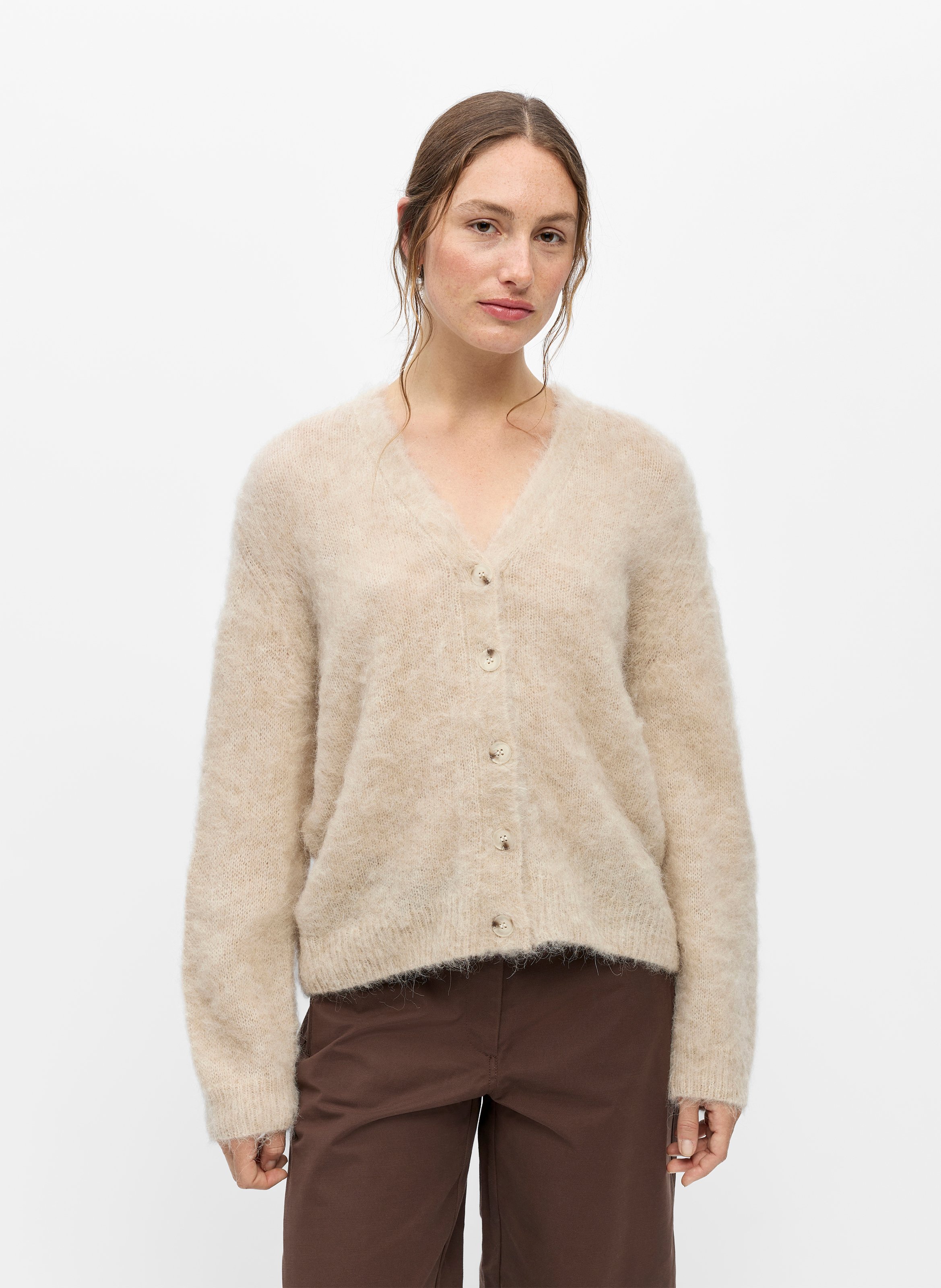 Gilet boutonné en alpaga et laine mélangés OBJECT