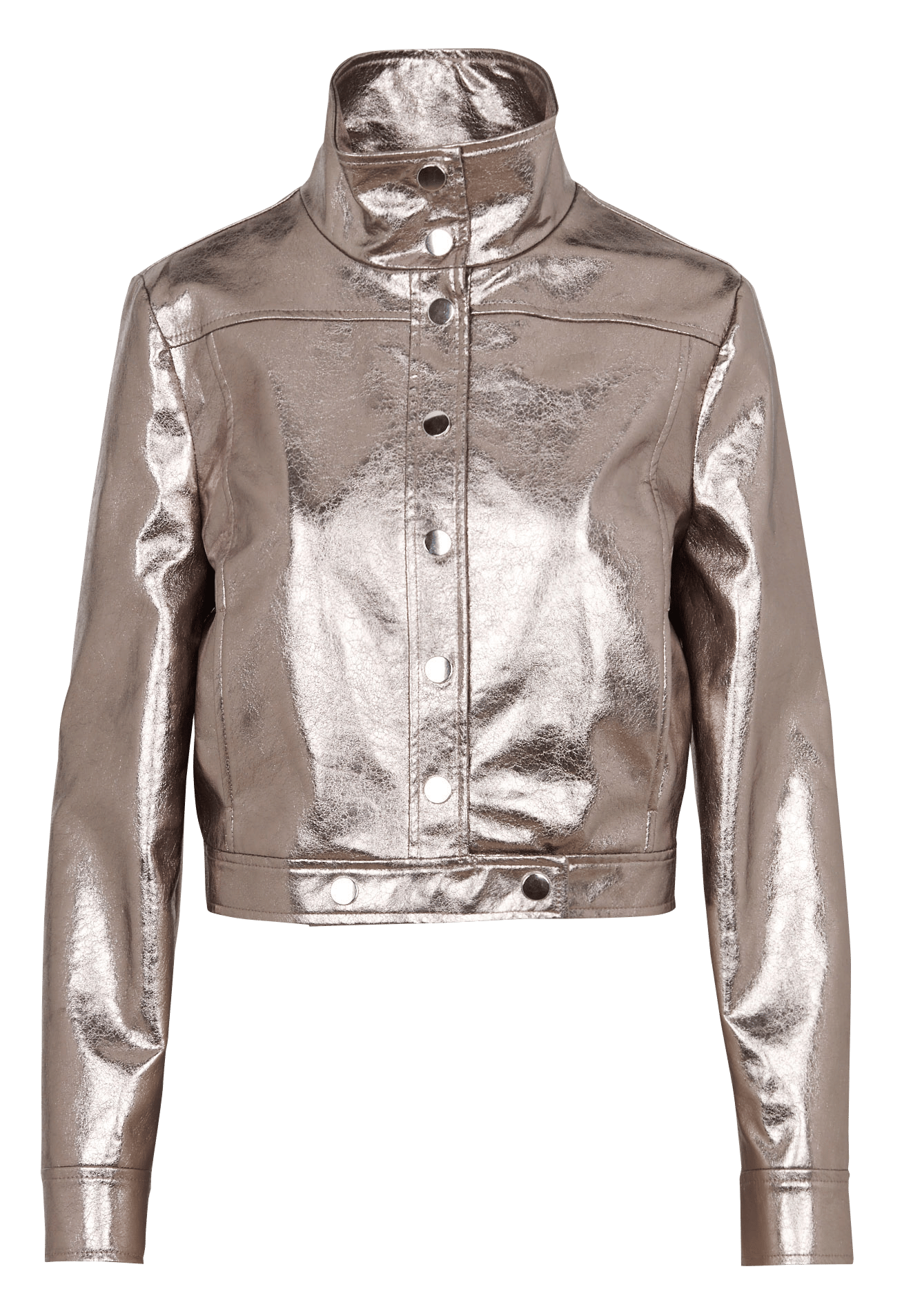 Gerader Metallic-Blouson mit Stehkragen IMPERIAL Silber