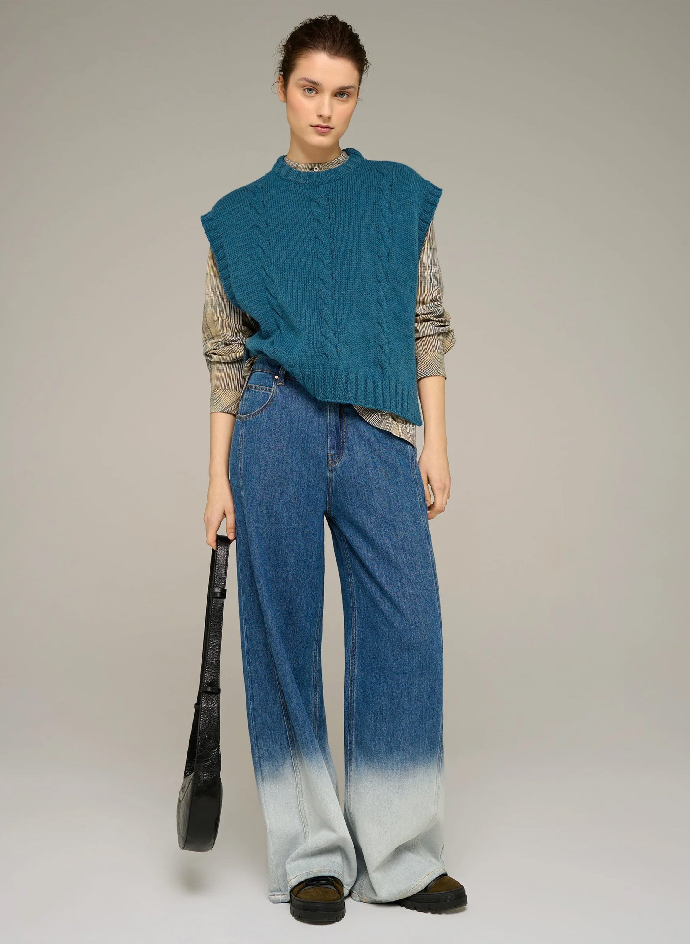Weit geschnittene Jeans aus Baumwolle COTELAC ACOTE Blau