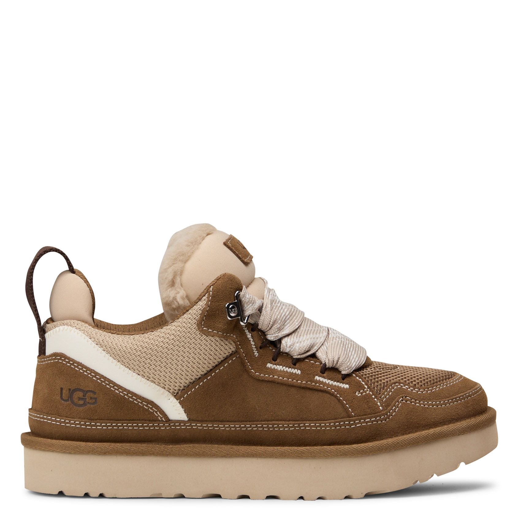 Baskets basses fourrées en cuir mélangé UGG