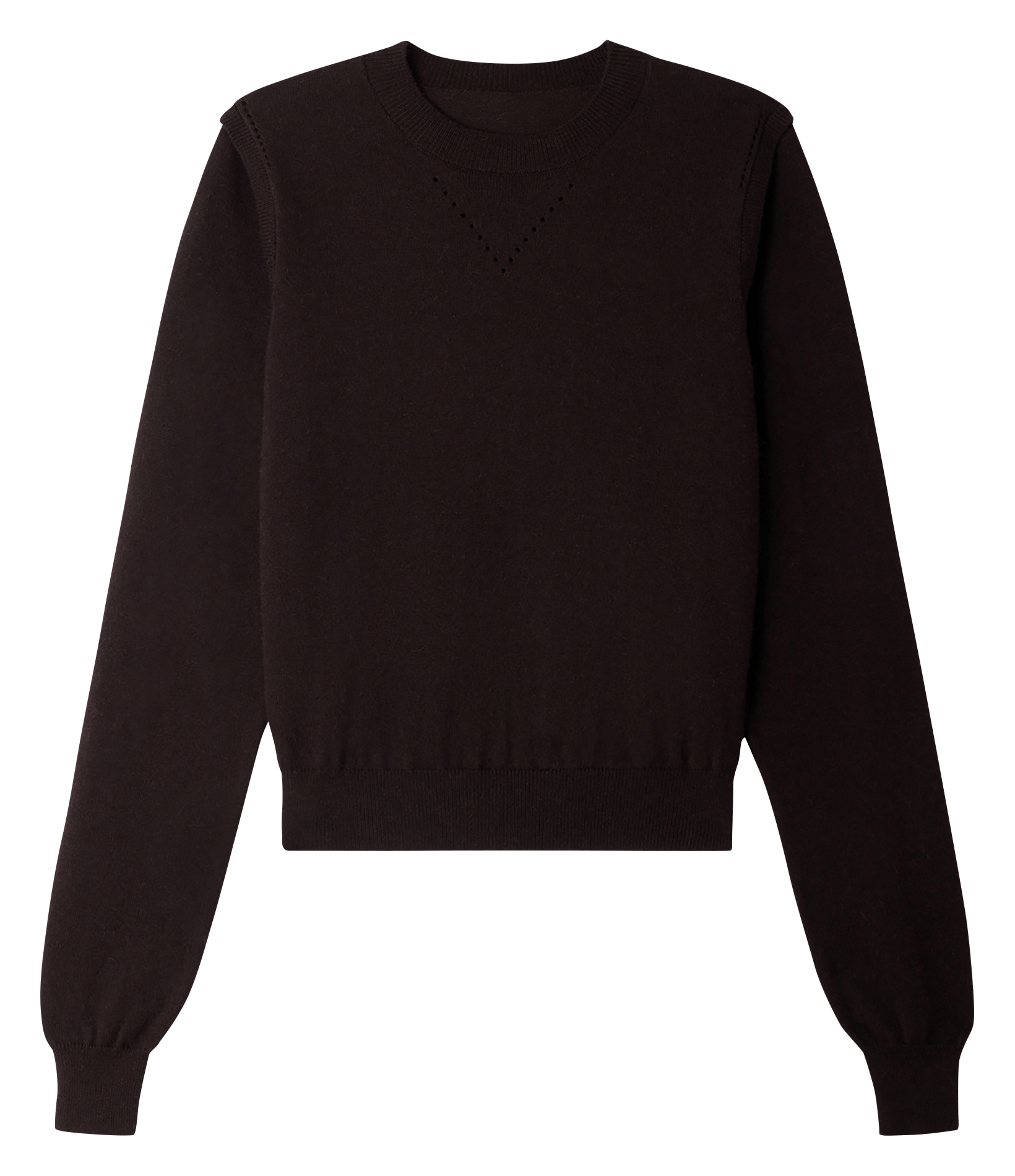Straight-cut cotton-blend sweater with round neck SESSUN Brown