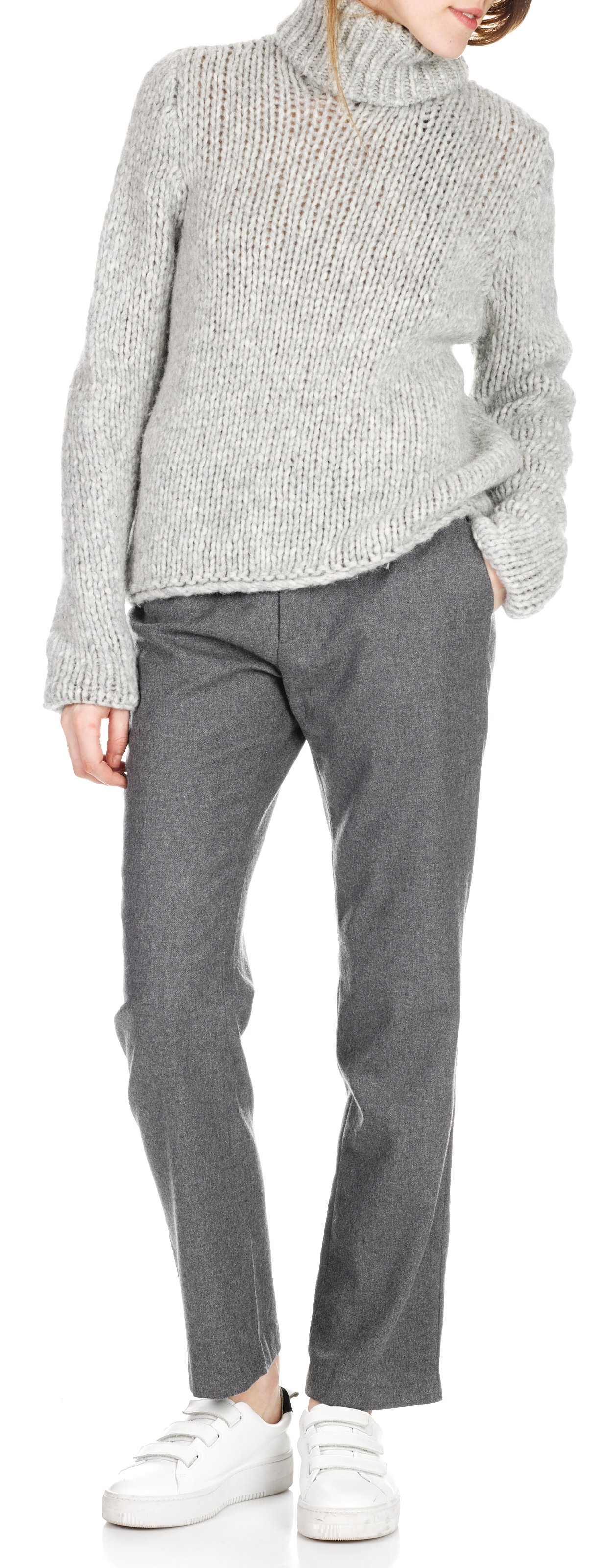 Rifika straight flannel trousers SWILDENS Grey