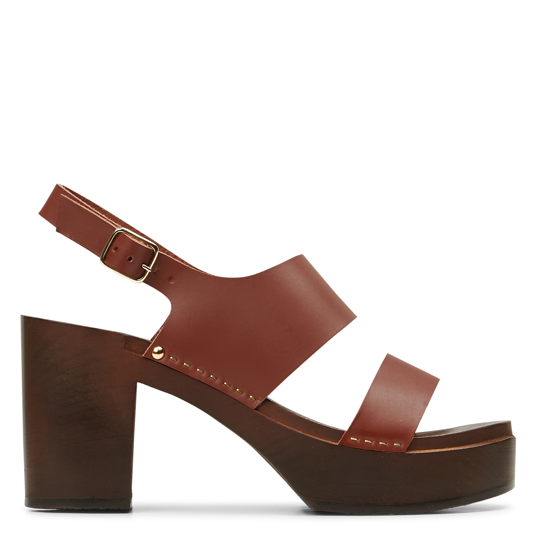 Sabots à talon en cuir de vachette SABOTS YOUYOU