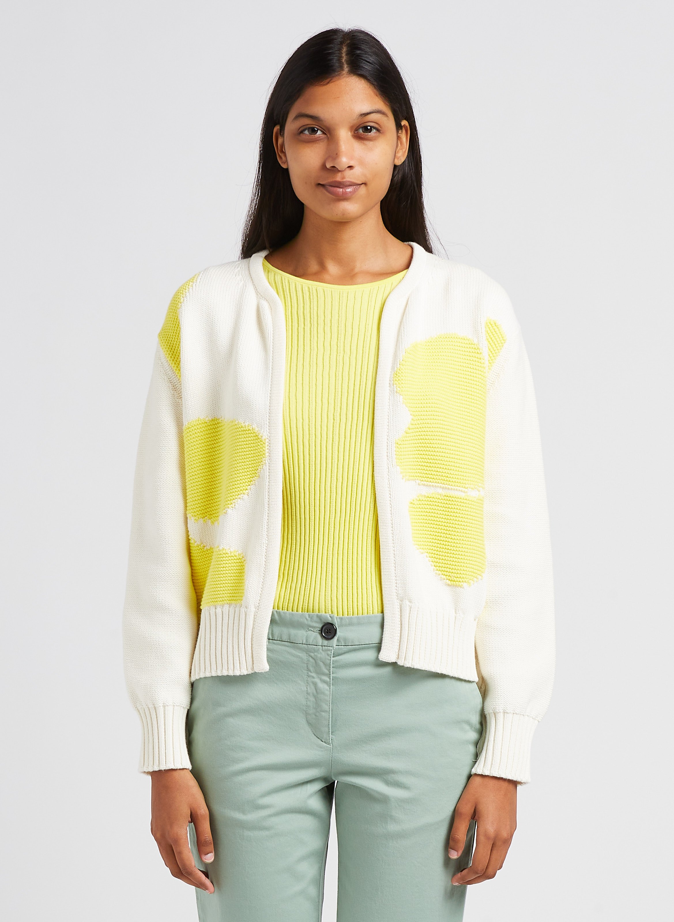 Cropped fringed cardigan PAUL SMITH White