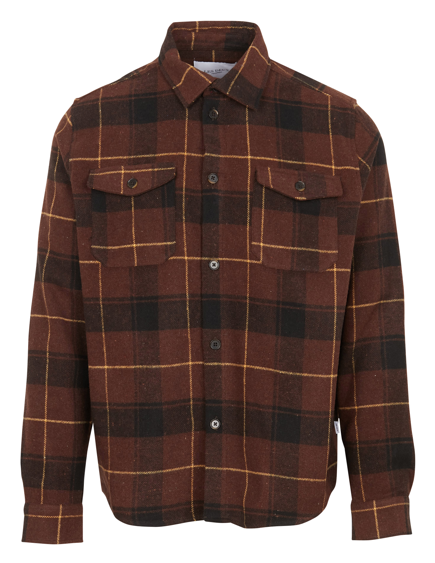 Chemise col classique en coton mélangé LES DEUX Multicolore