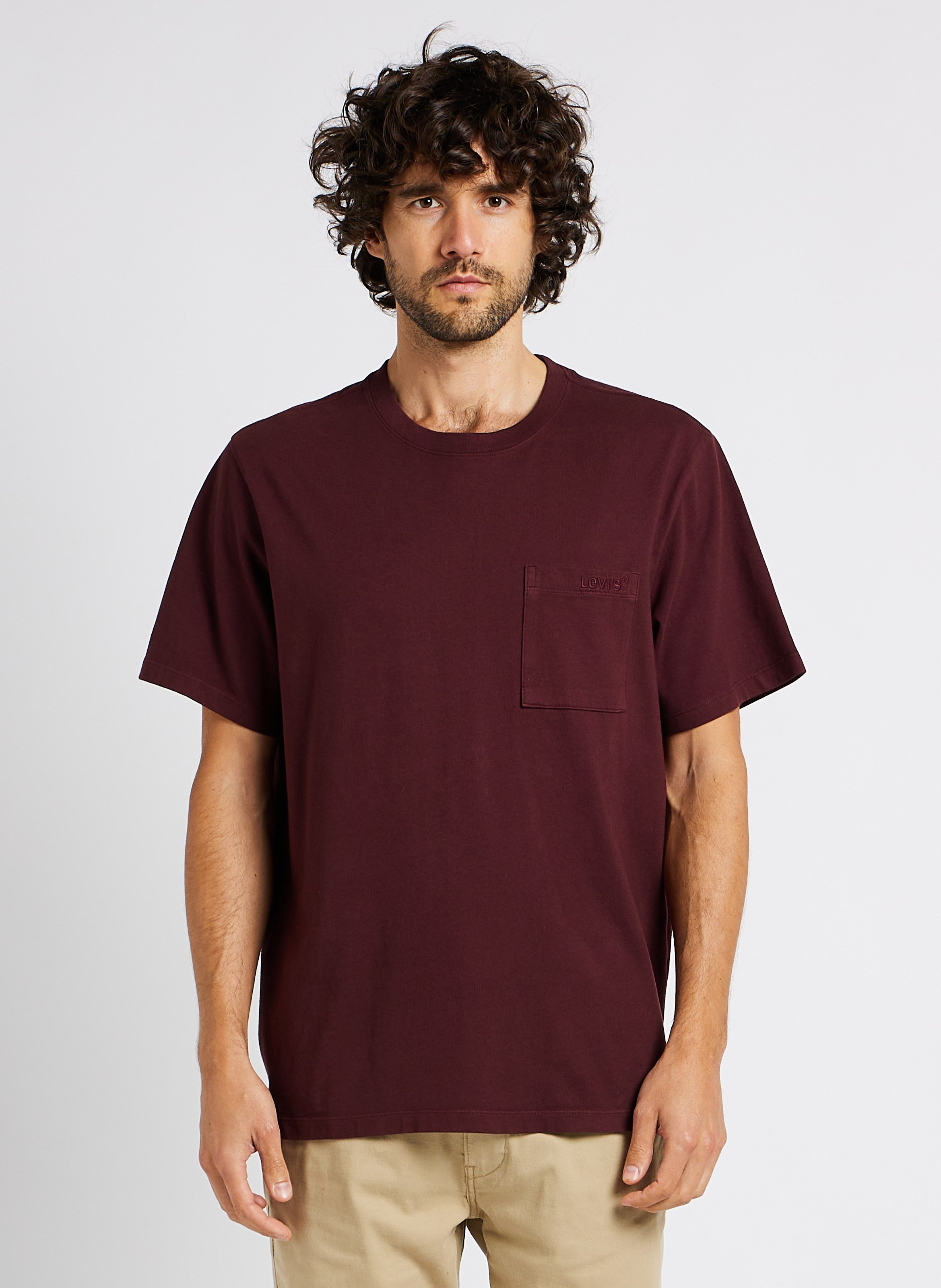 Levi's maroon outlet t shirt