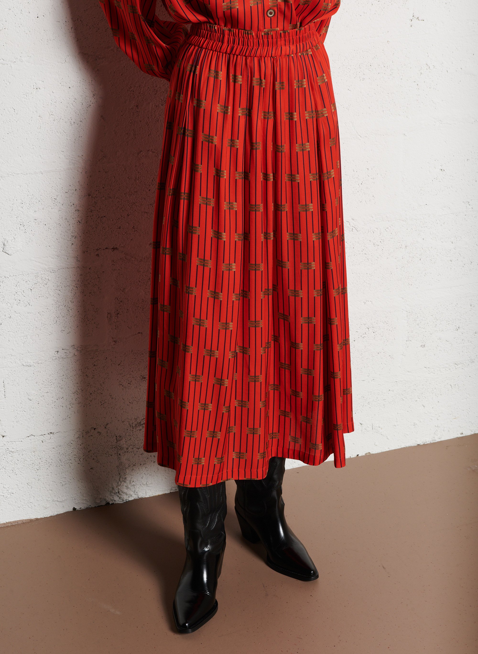 Korte rok met print SUZIE WINKLE Rood