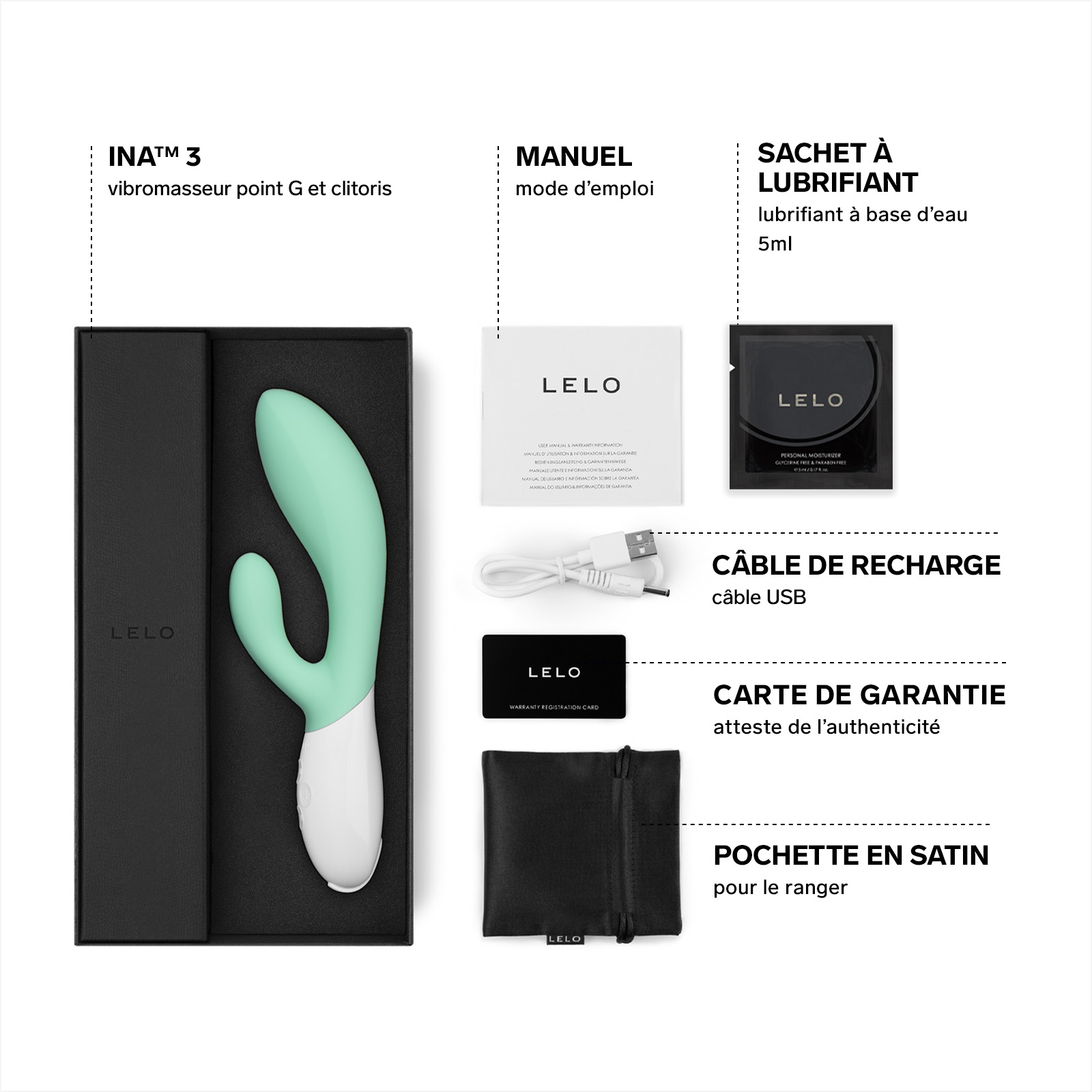 Clitoral stimulator and G-spot rabbit vibrator Vert