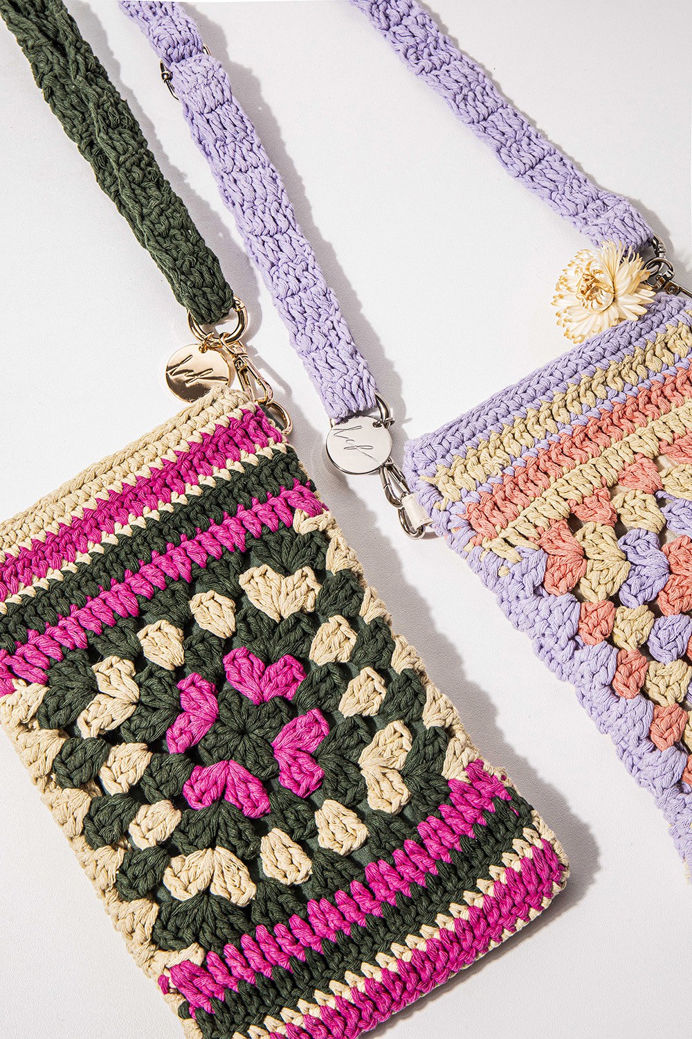 Pochette universelle de téléphone en crochet LA COQUE FRANCAISE Vert