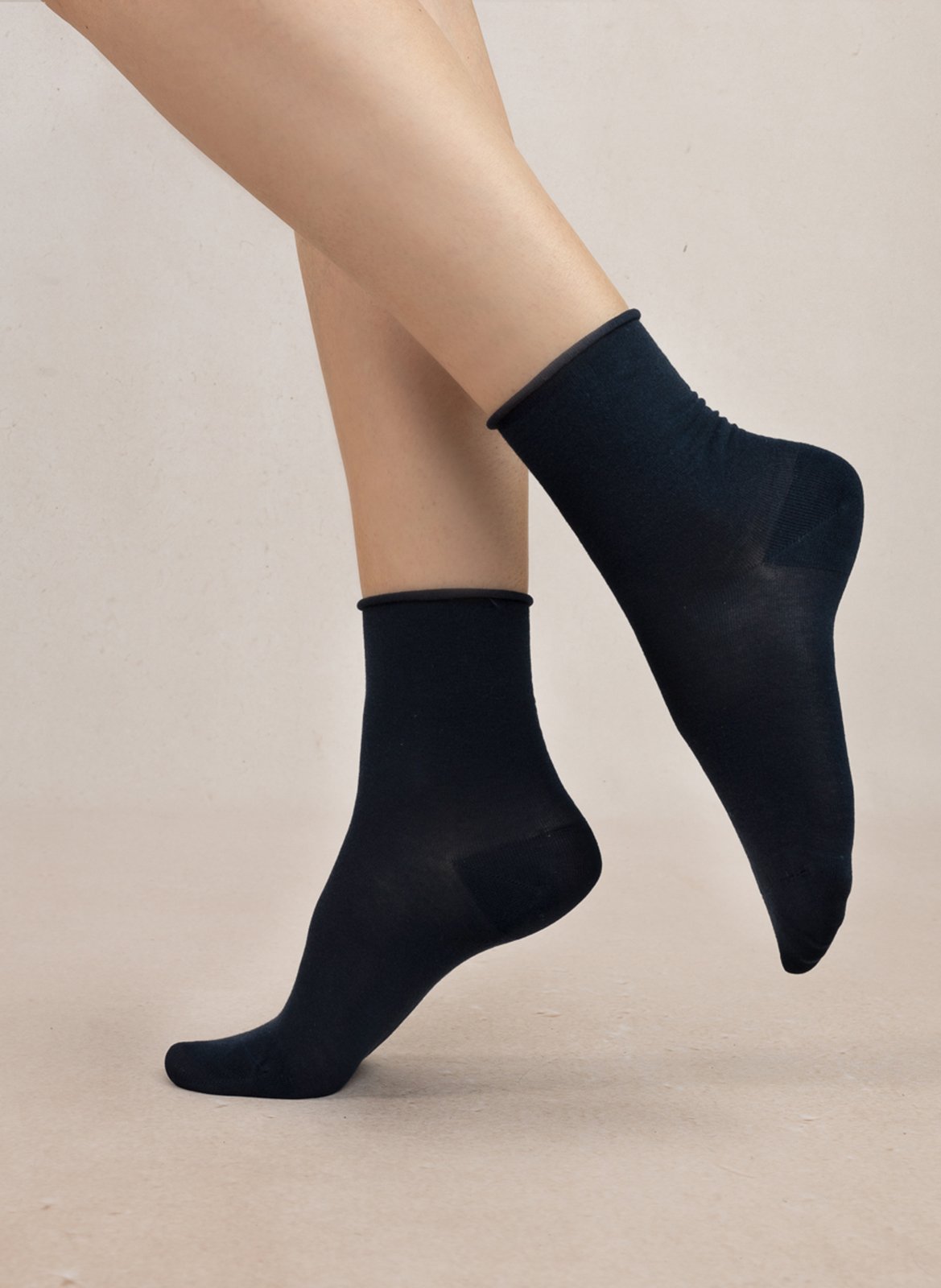 Socquettes veloutées en coton BLEUFORET Bleu