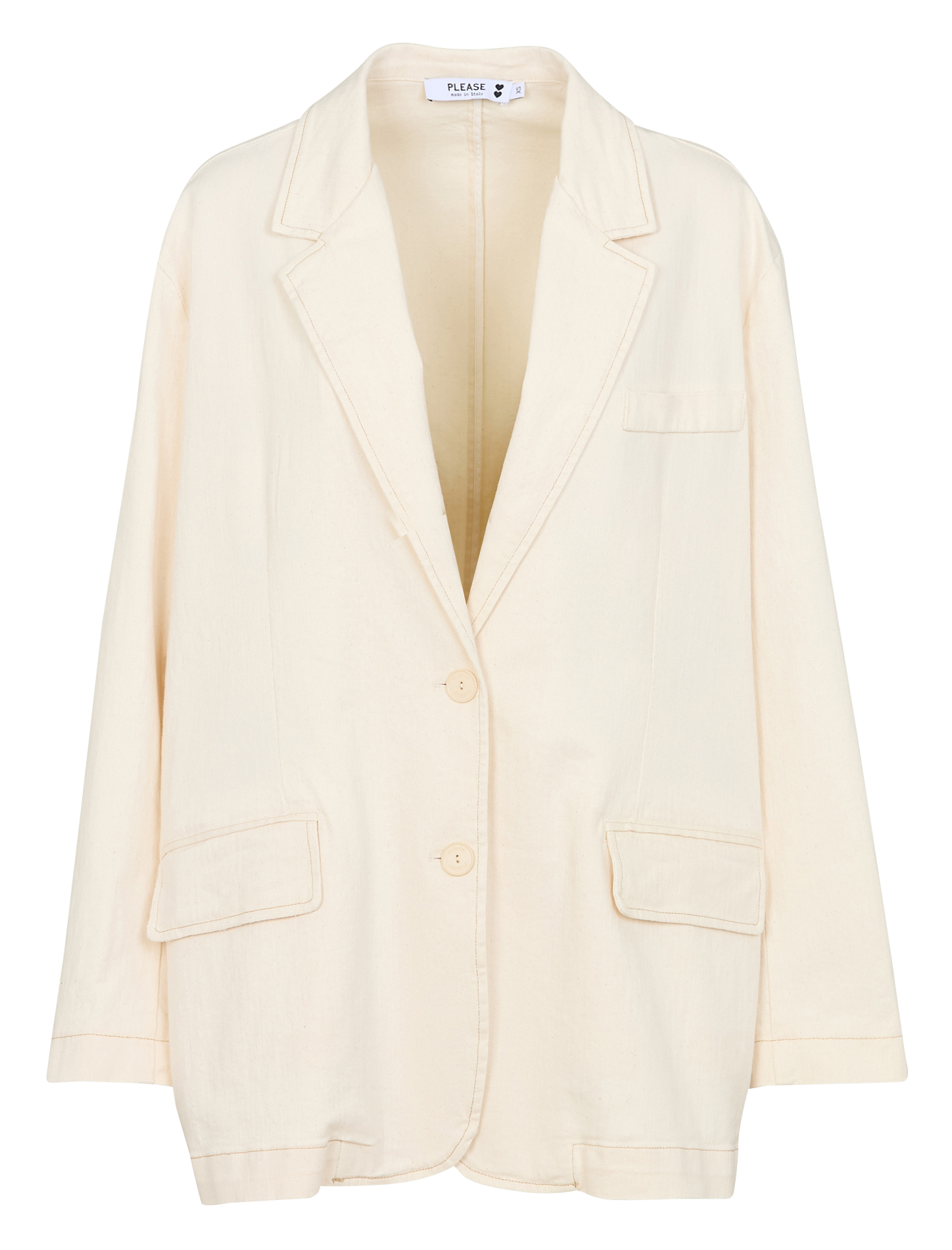 Oversize-Jacke aus Baumwollmischung PLEASE Beige