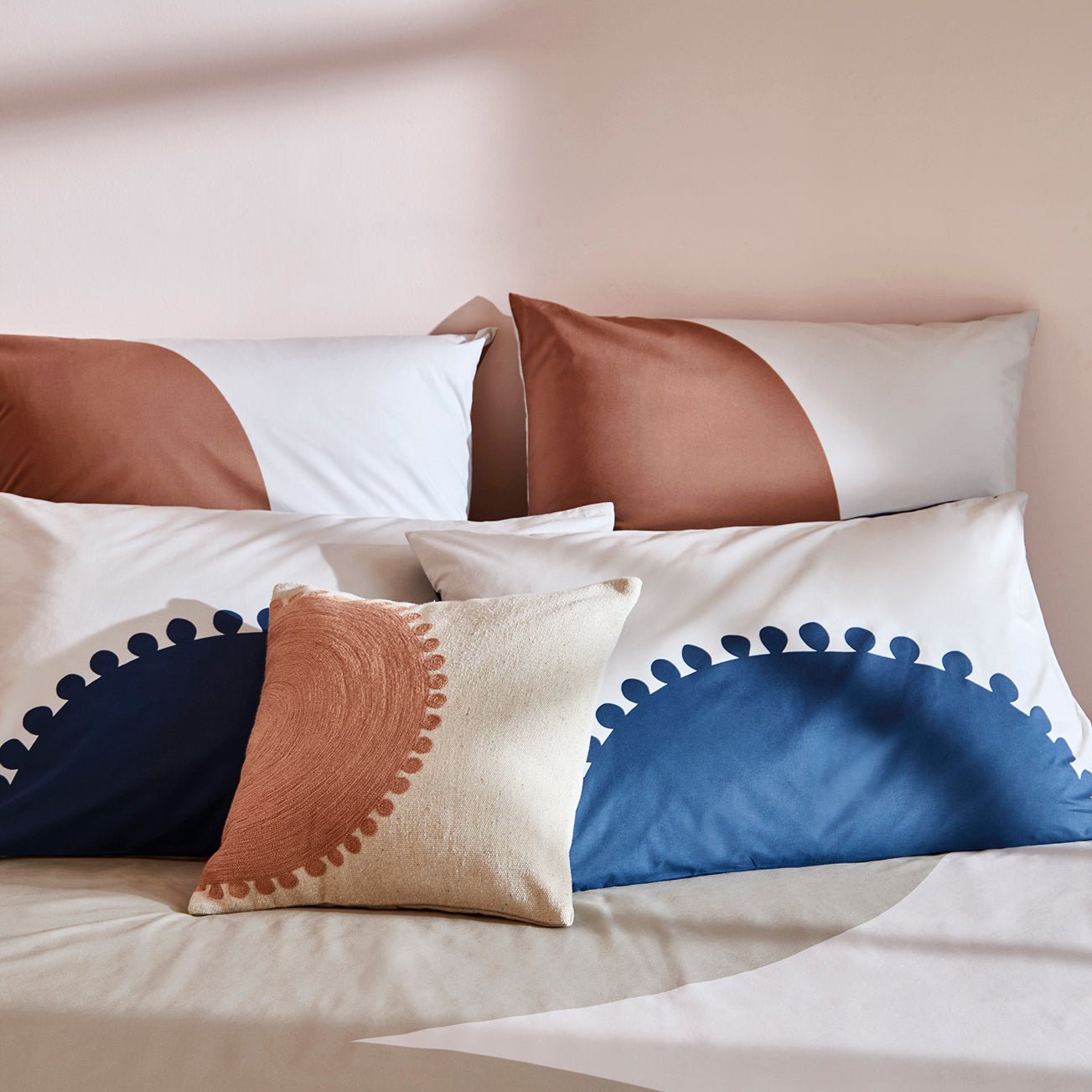 LOU - Set of 2 cotton pillowcases MADURA Beige